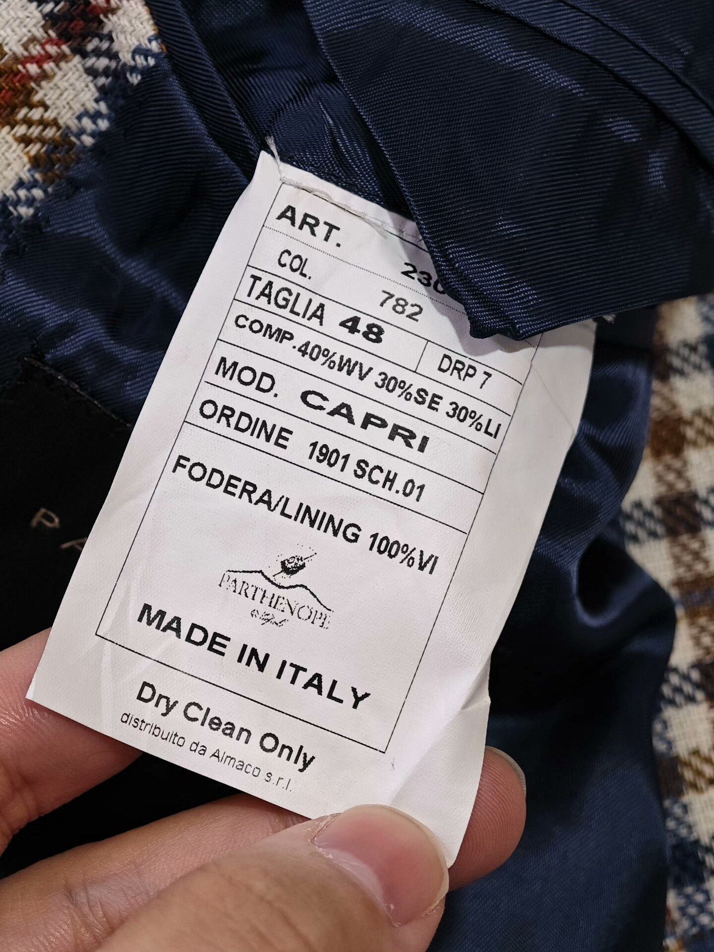 Sartoria Partenopea Italian Casual Wool Silk Blazer Size US M / EU 48-50 / 2 - 8 Thumbnail