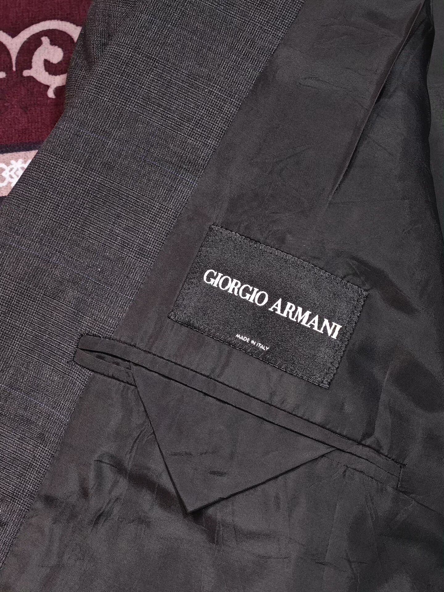 Giorgio Armani Armani Gray Wool Blend Suit Jacket Size US M / EU 48-50 / 2 - 6 Thumbnail