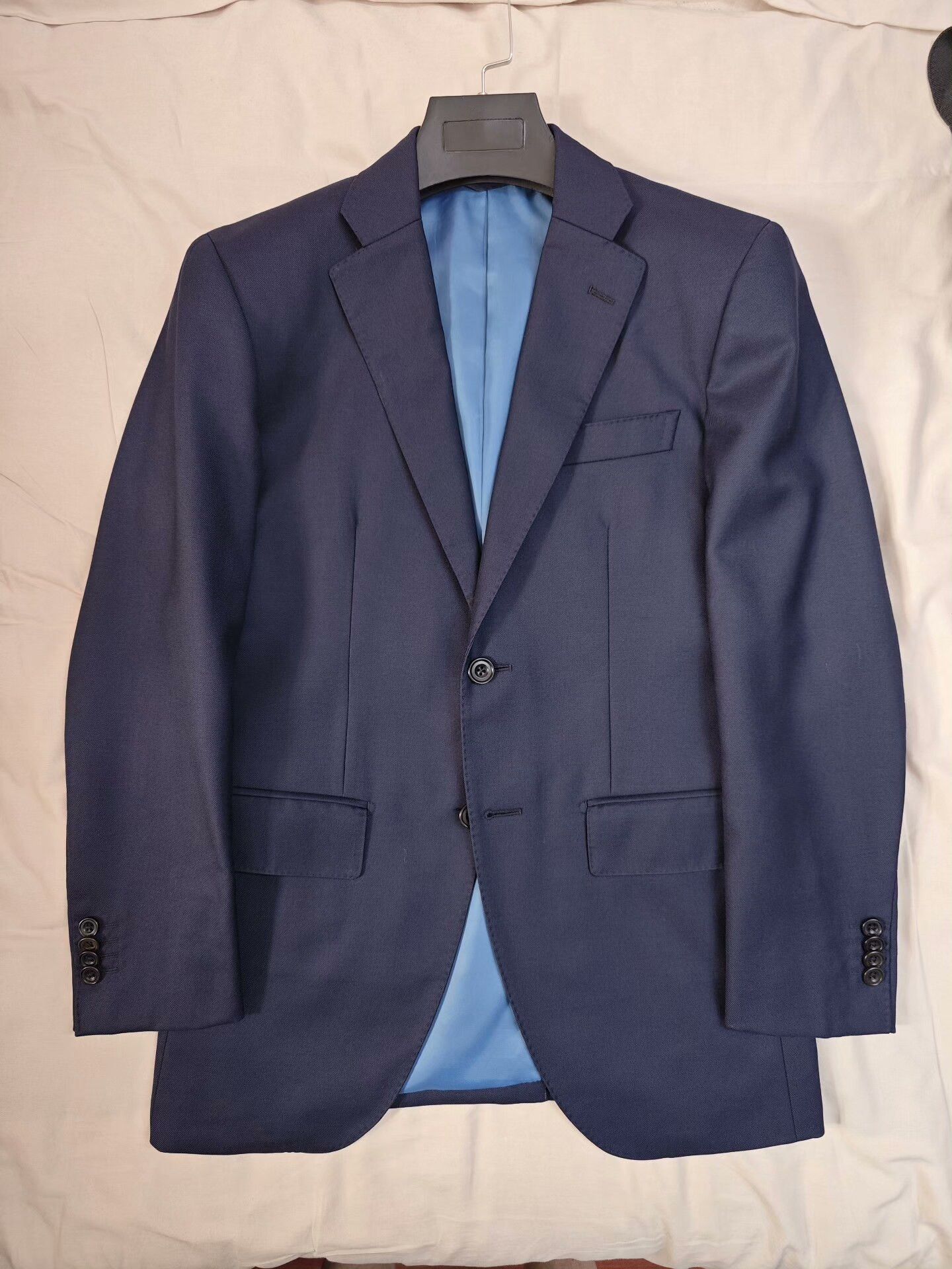 Holland & Sherry Navy Wool Cashmere Blend Custom Suit Size US S / EU 44-46 / 1 - 5 Thumbnail