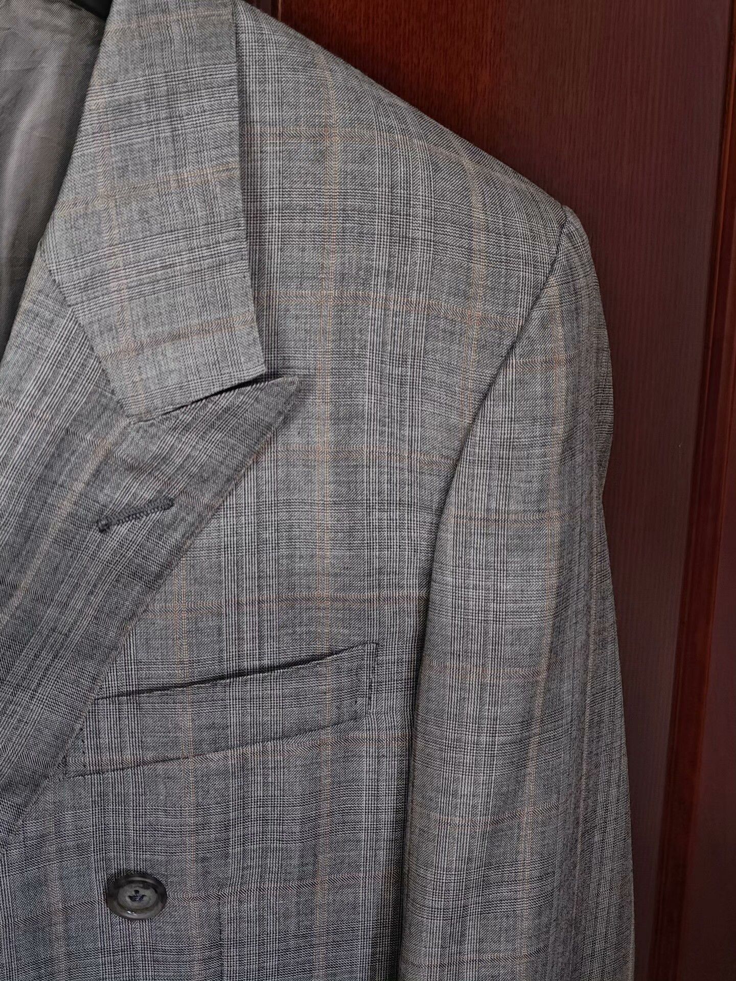 Ermenegildo Zegna Dunhill Italian Wool Blend Suit Jacket Size US L / EU 52-54 / 3 - 2 Thumbnail