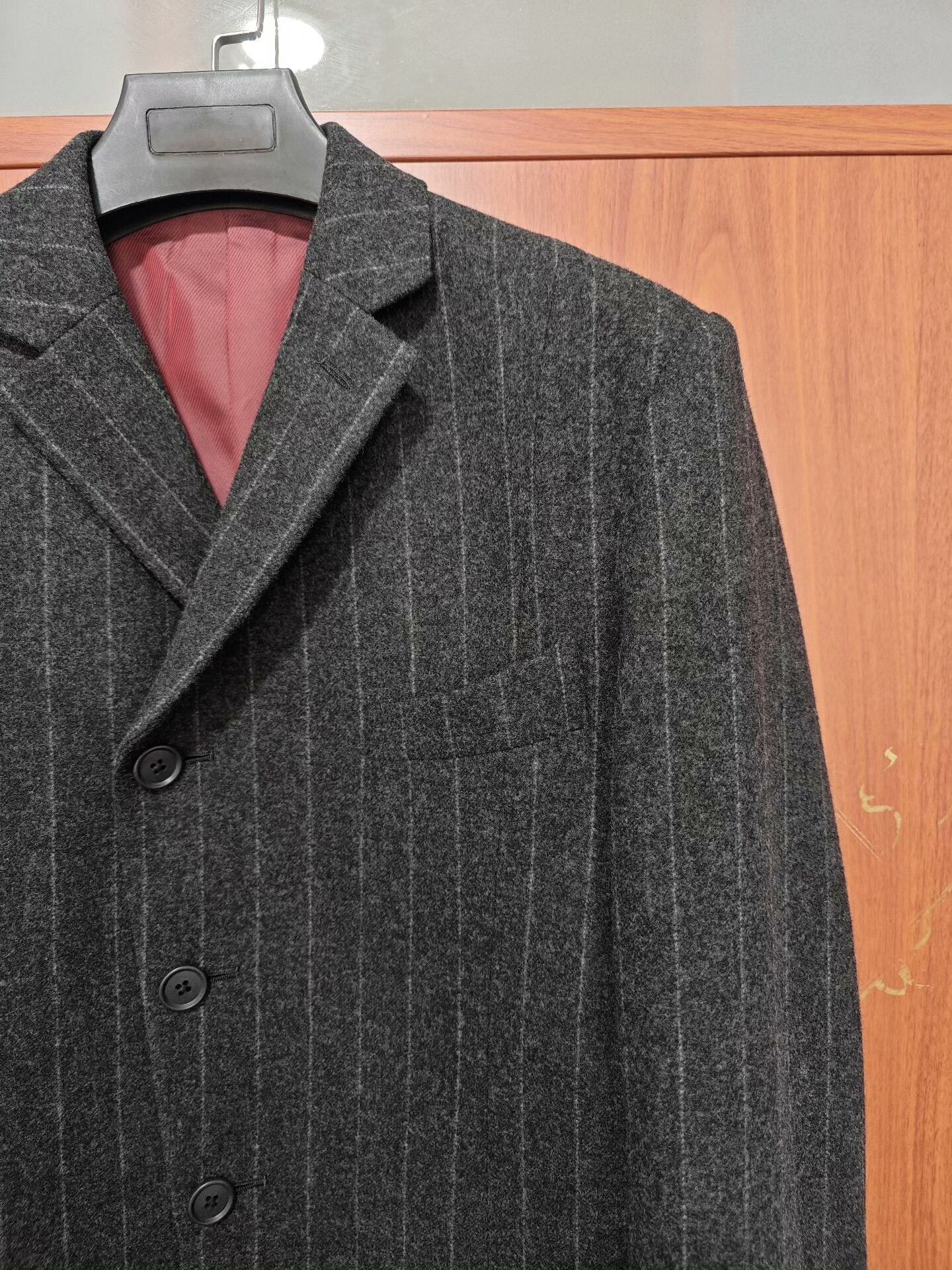 Yuji Yamada Yuji Yamada Wool Overcoat with Stripes Size US L / EU 52-54 / 3 - 2 Thumbnail