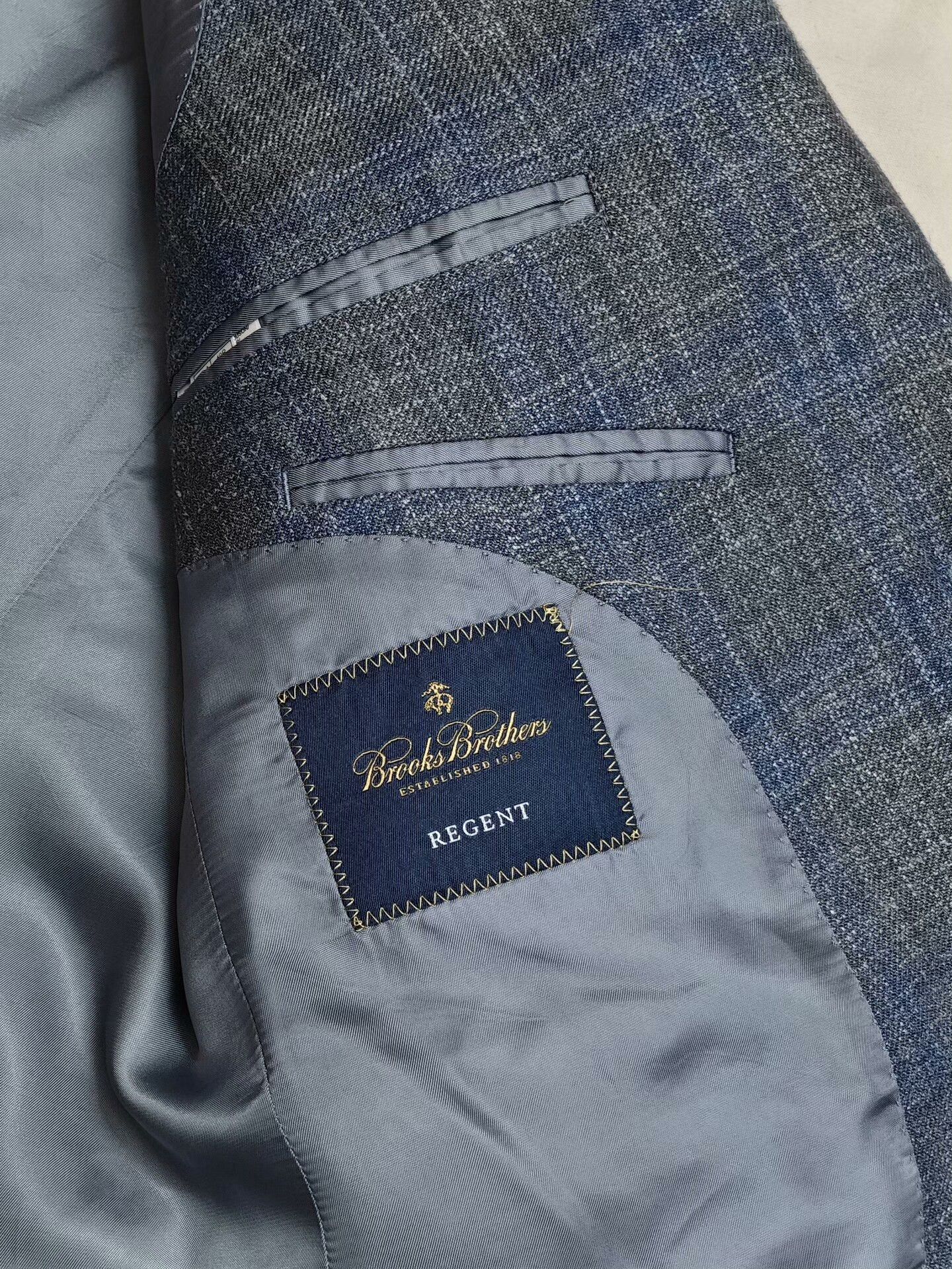 Brooks Brothers Brooks Brothers Gray Blue Blazer Size US M / EU 48-50 / 2 - 7 Thumbnail