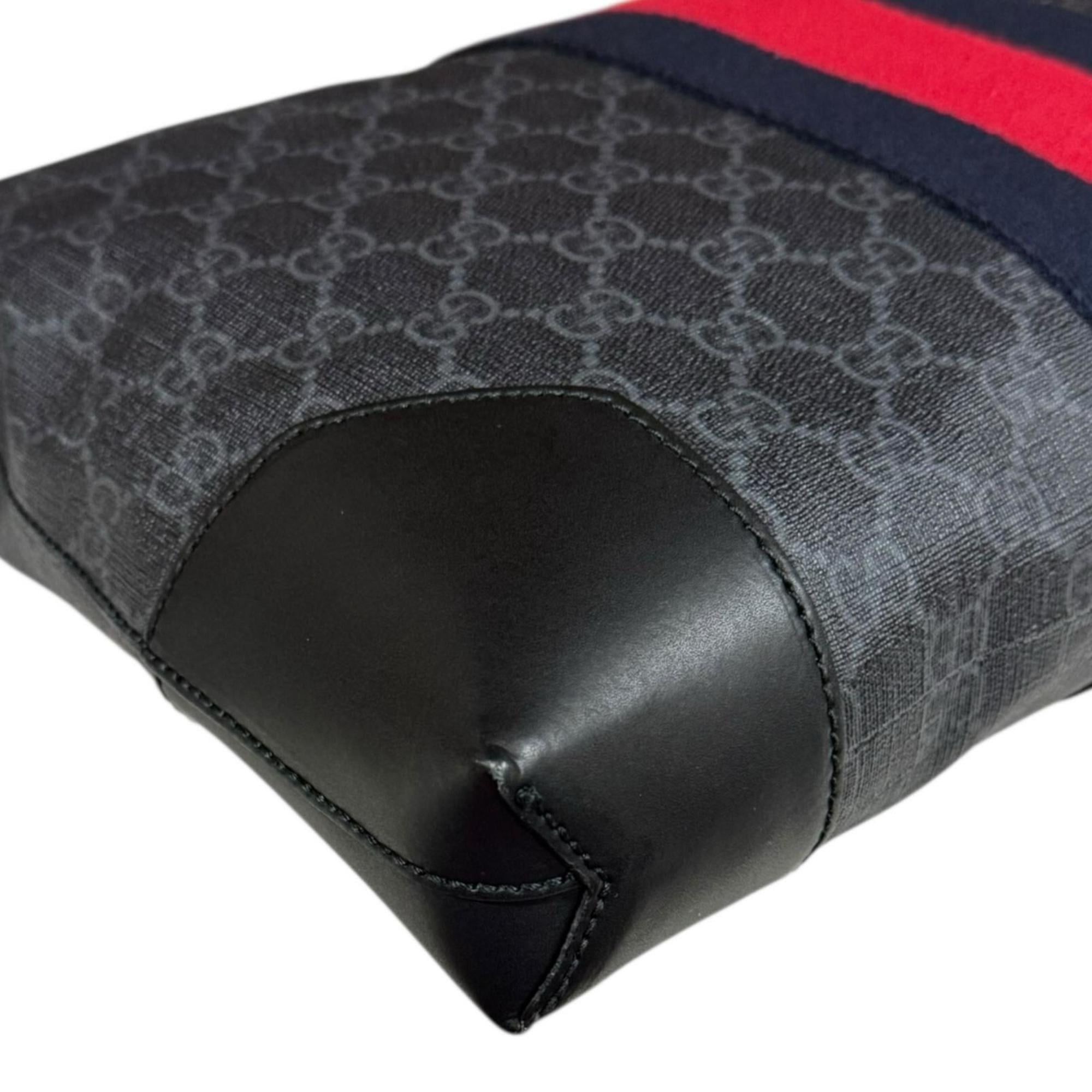Gucci Gucci GG Supreme Sherry Line Shoulder Bag, Canvas 474139, Black, Men's, Pre-owned Size ONE SIZE - 10 Thumbnail