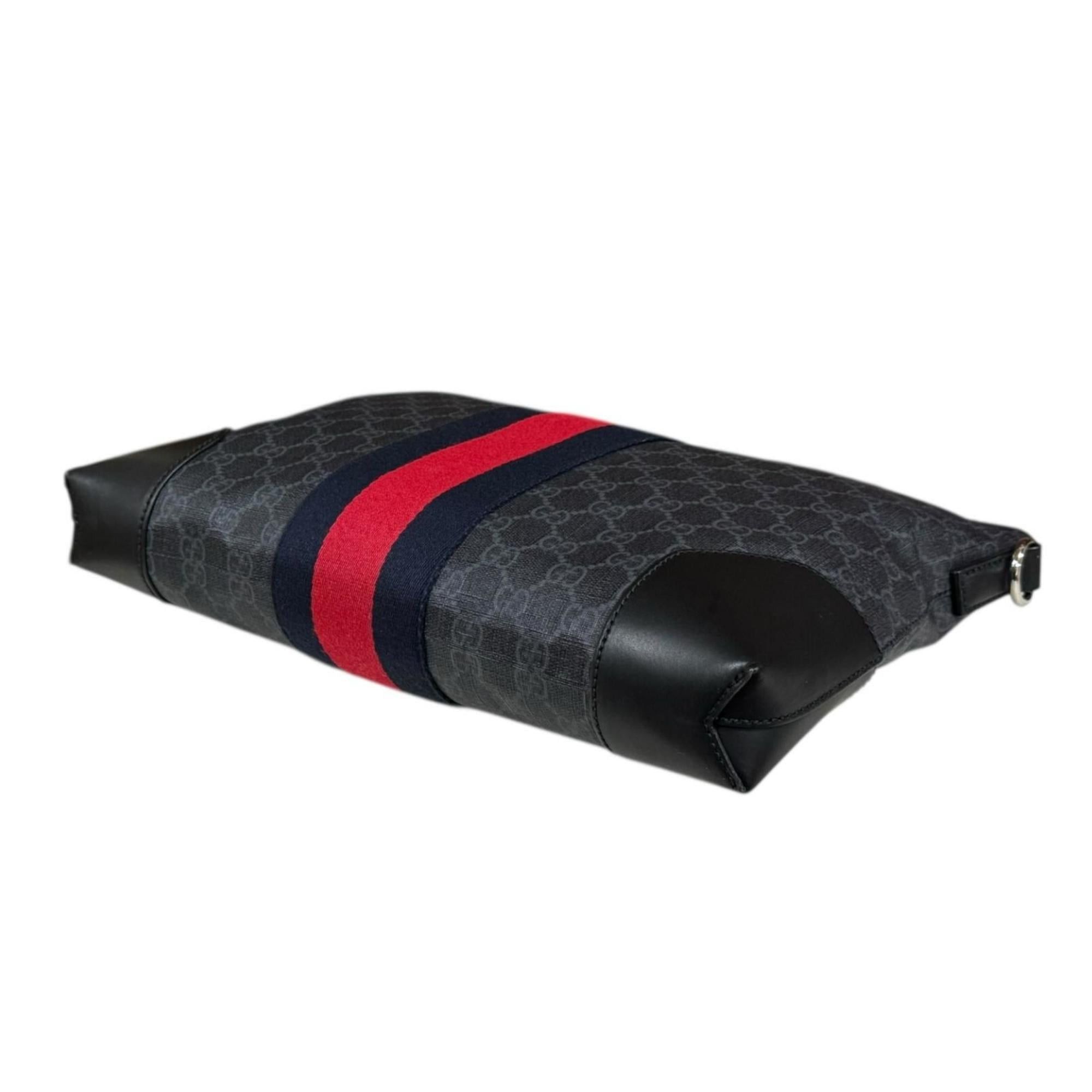 Gucci Gucci GG Supreme Sherry Line Shoulder Bag, Canvas 474139, Black, Men's, Pre-owned Size ONE SIZE - 5 Thumbnail