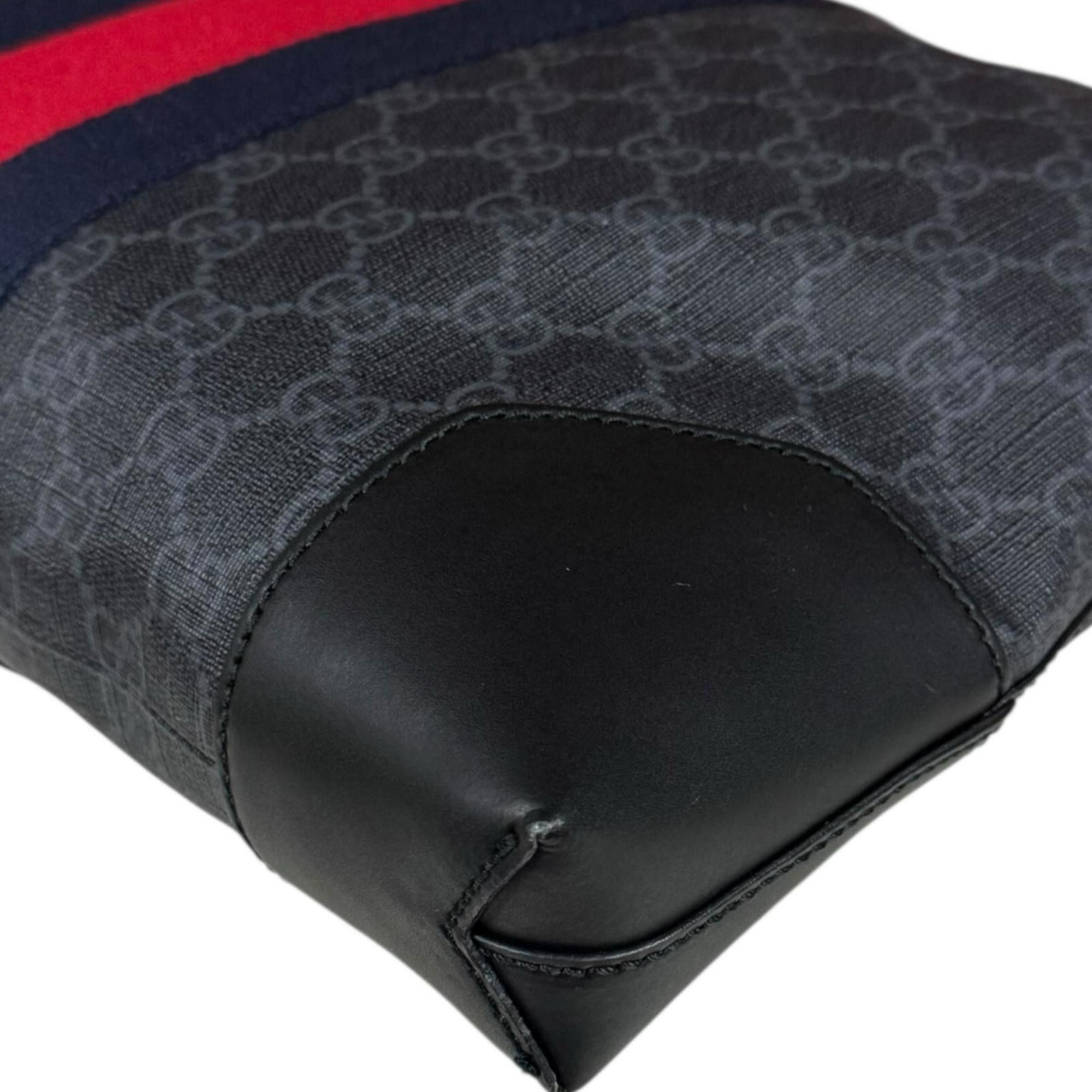 Gucci Gucci GG Supreme Sherry Line Shoulder Bag, Canvas 474139, Black, Men's, Pre-owned Size ONE SIZE - 11 Thumbnail
