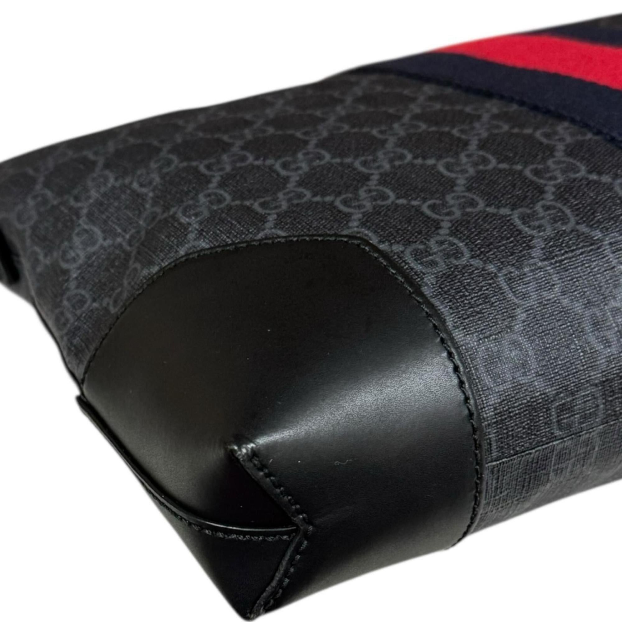Gucci Gucci GG Supreme Sherry Line Shoulder Bag, Canvas 474139, Black, Men's, Pre-owned Size ONE SIZE - 12 Thumbnail