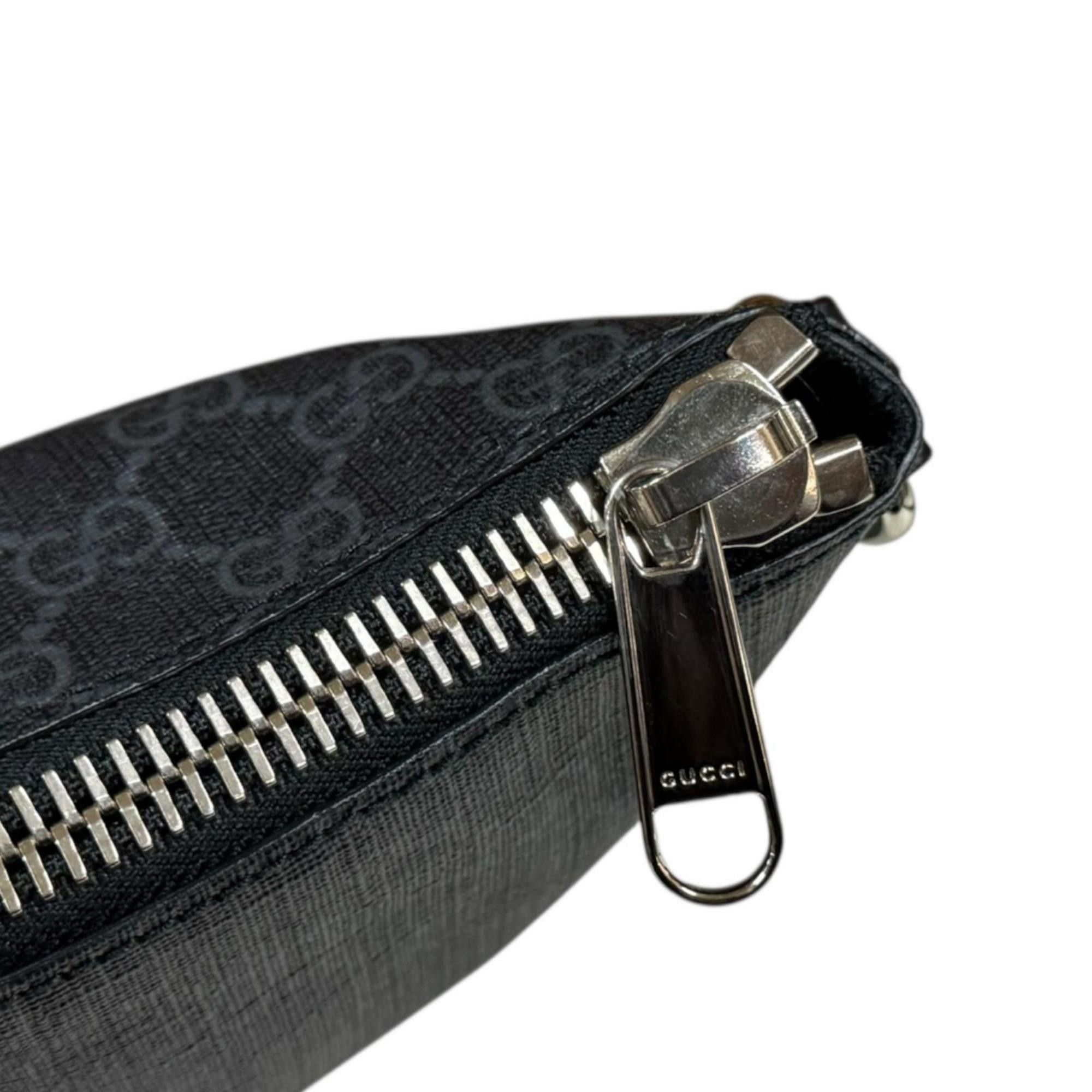 Gucci Gucci GG Supreme Sherry Line Shoulder Bag, Canvas 474139, Black, Men's, Pre-owned Size ONE SIZE - 13 Thumbnail