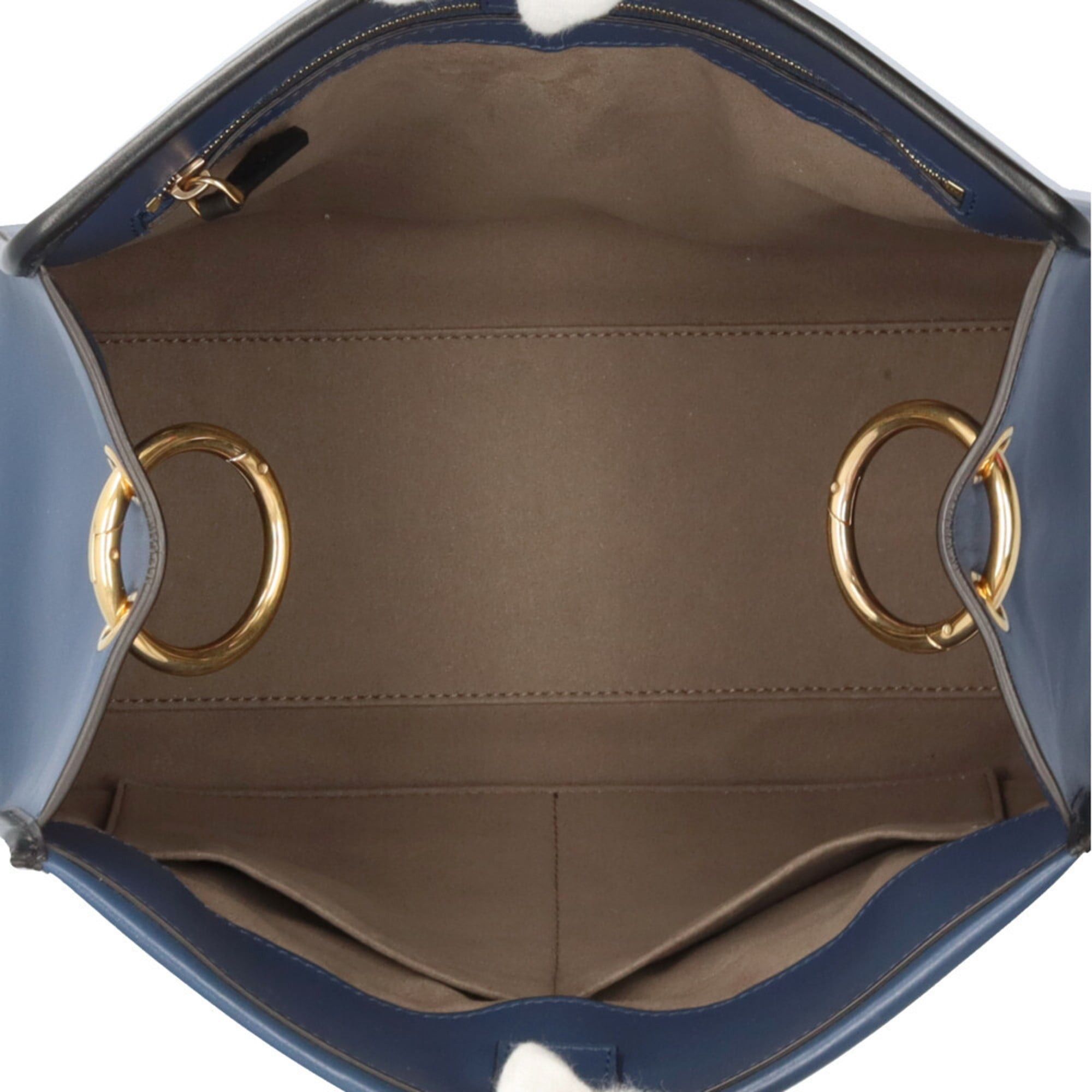 Fendi Fendi Runaway Small Shoulder Bag, Leather, 8BH344, Navy, Women's, Pre-owned, 2-Way Size ONE SIZE - 6 Thumbnail