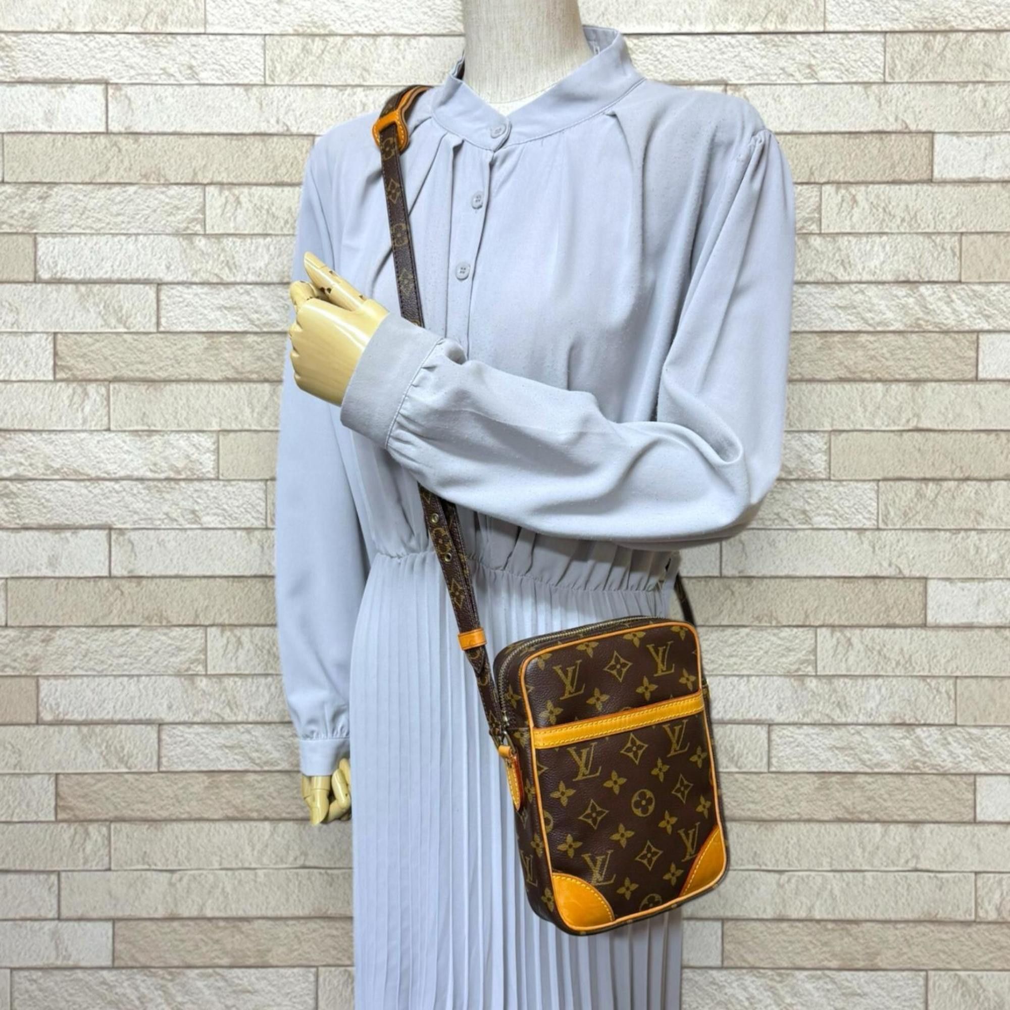 Louis Vuitton Pre-owned Louis Vuitton Danube Monogram Shoulder Bag in Canvas (M45266) Brown. Women's. Size ONE SIZE - 2 Thumbnail