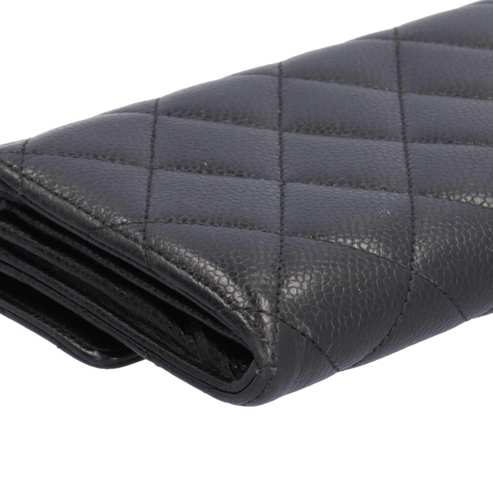 Chanel Pre-owned Chanel Matelasse Long Wallet in Caviar Leather, A50096, Women's Size ONE SIZE - 11 Thumbnail