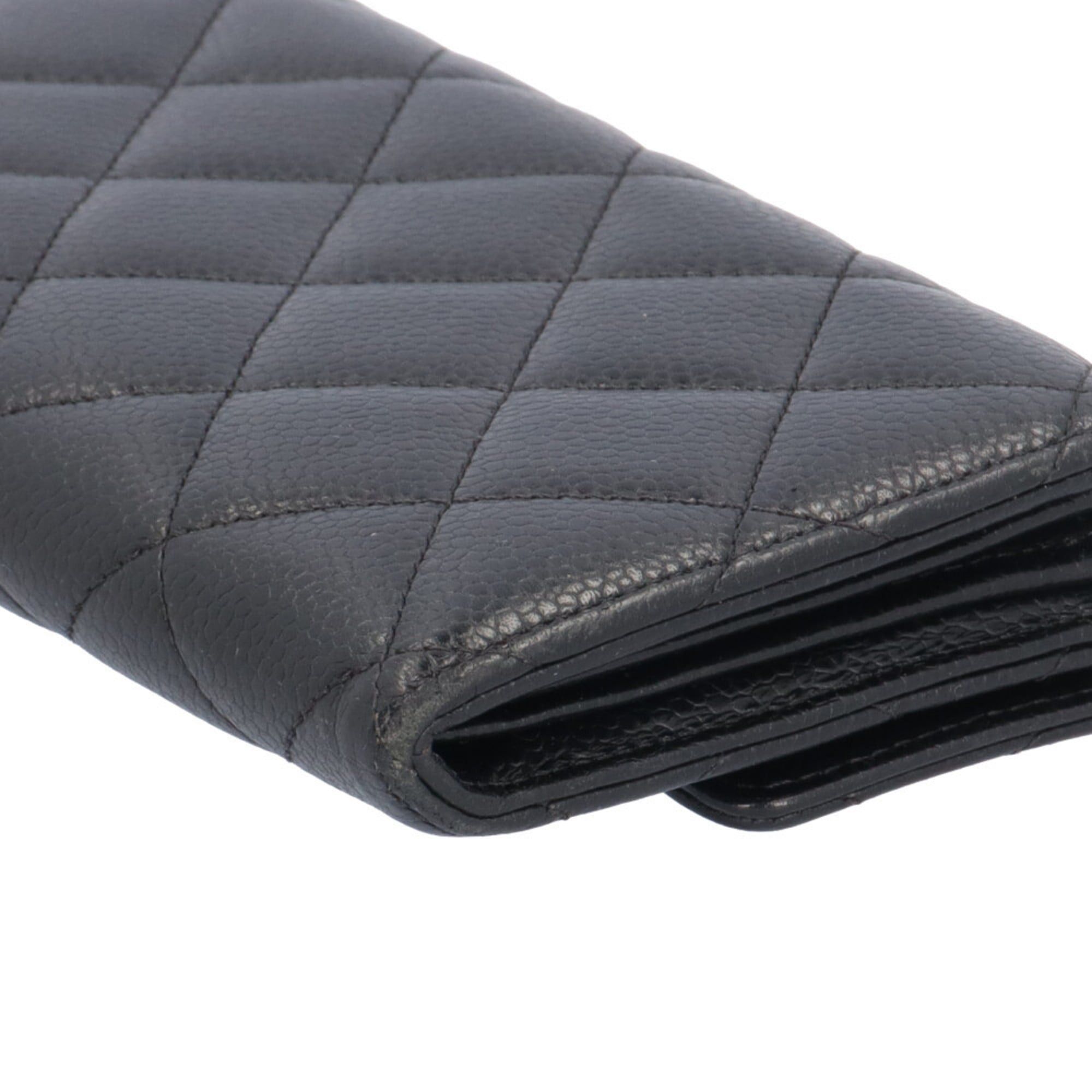 Chanel Pre-owned Chanel Matelasse Long Wallet in Caviar Leather, A50096, Women's Size ONE SIZE - 10 Thumbnail