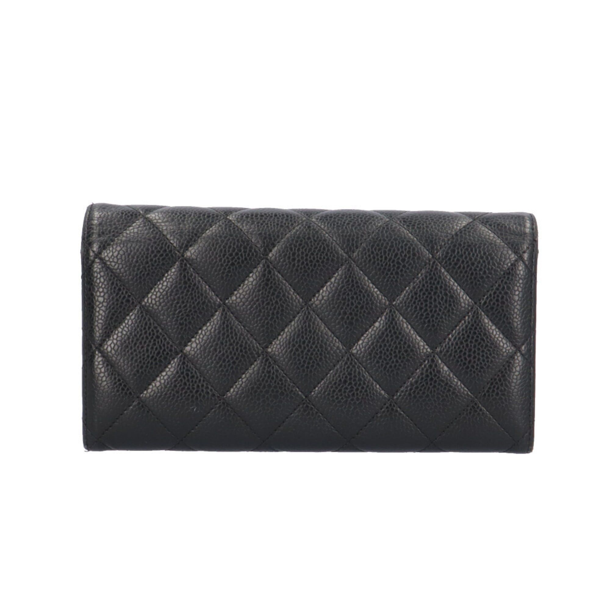 Chanel Pre-owned Chanel Matelasse Long Wallet in Caviar Leather, A50096, Women's Size ONE SIZE - 2 Thumbnail