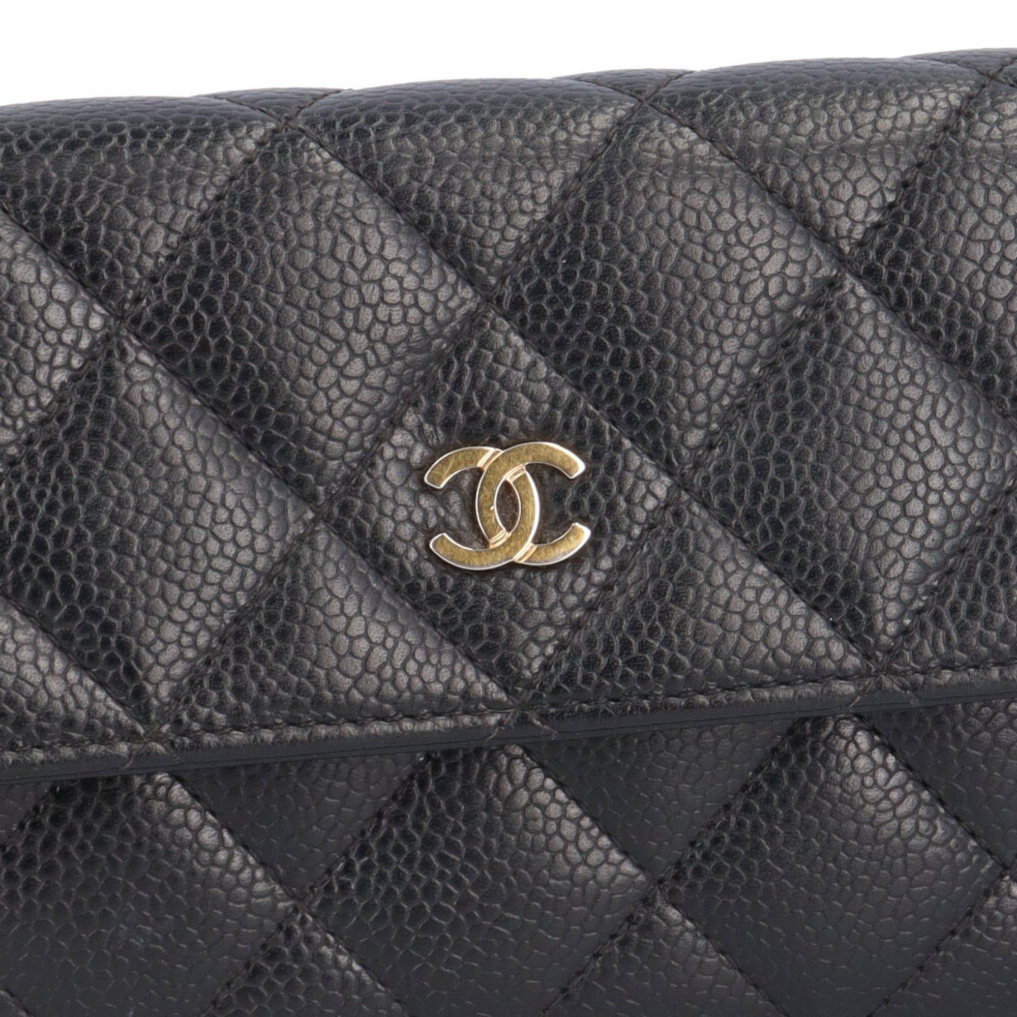 Chanel Pre-owned Chanel Matelasse Long Wallet in Caviar Leather, A50096, Women's Size ONE SIZE - 12 Thumbnail