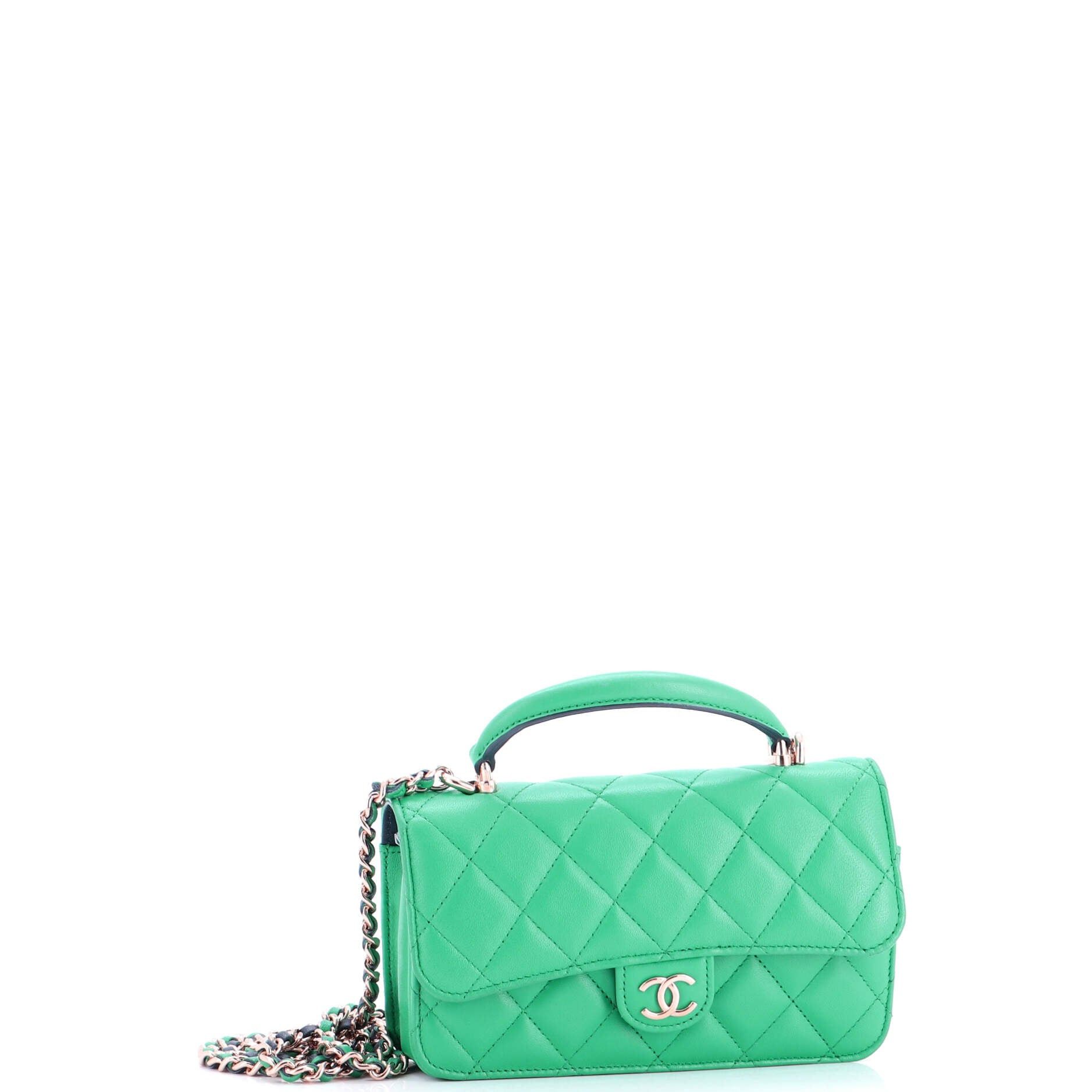 Chanel Classic Top Handle Flap Phone Holder with Chain Size ONE SIZE - 2 Thumbnail
