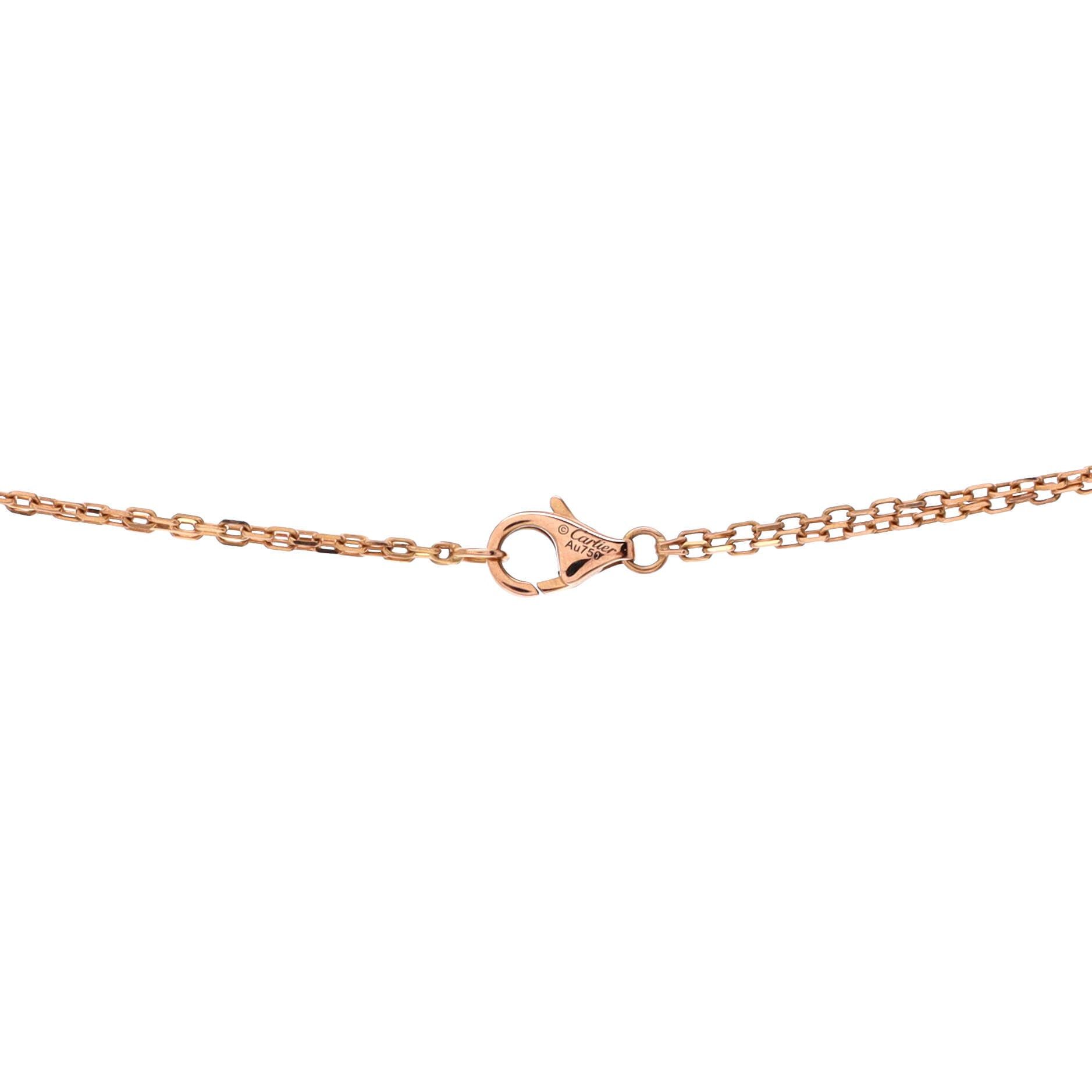 Cartier Love 3 Ring Pendant Necklace Size ONE SIZE - 3 Thumbnail