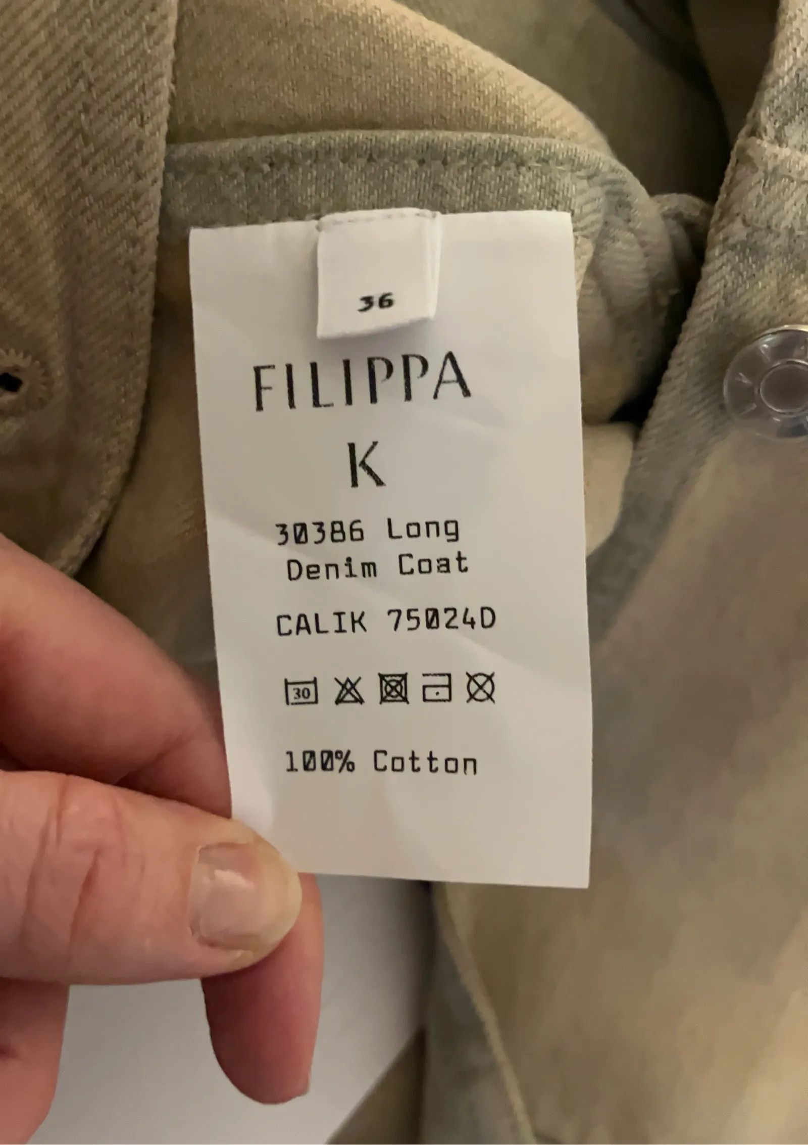 Filippa K Filippa K Long Denim Coat Coat Size XS / US 0-2 / IT 36-38 - 3 Thumbnail