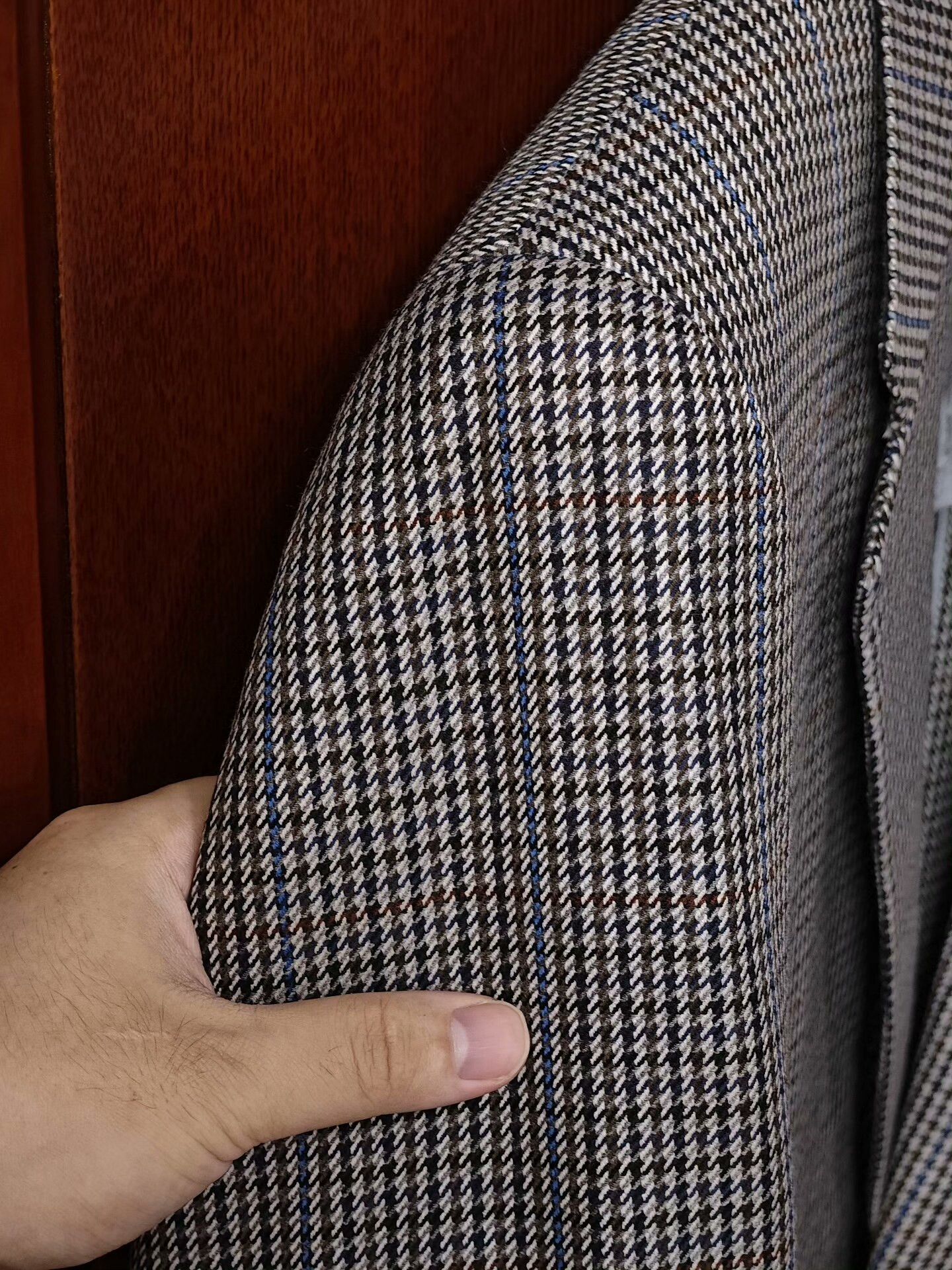 Holland & Sherry Custom Holland Sherry Gray Houndstooth Suit Size US M / EU 48-50 / 2 - 3 Thumbnail
