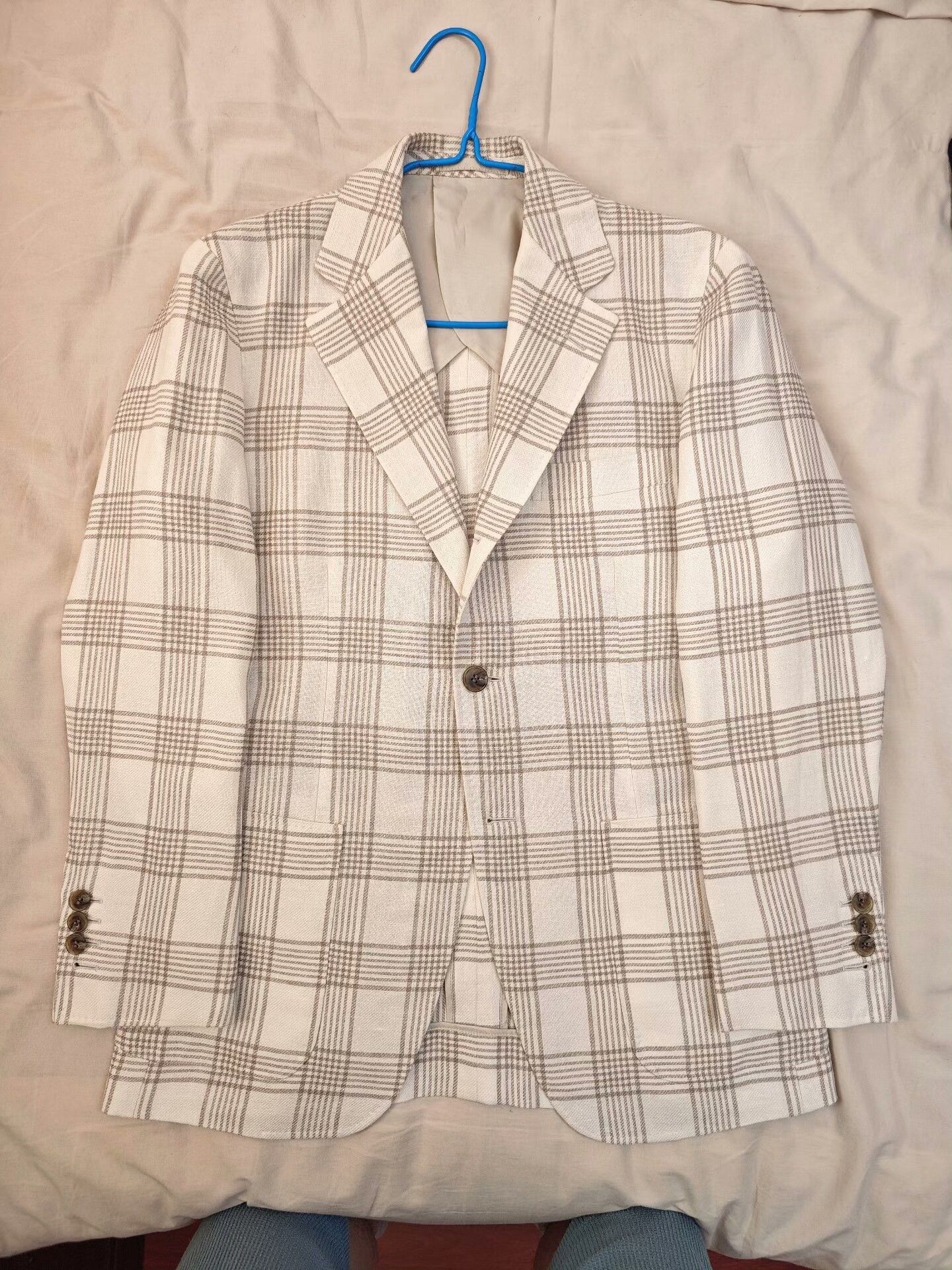 Ermenegildo Zegna Custom Italian Zegna Check Suit Jacket Size US S / EU 44-46 / 1 - 5 Thumbnail