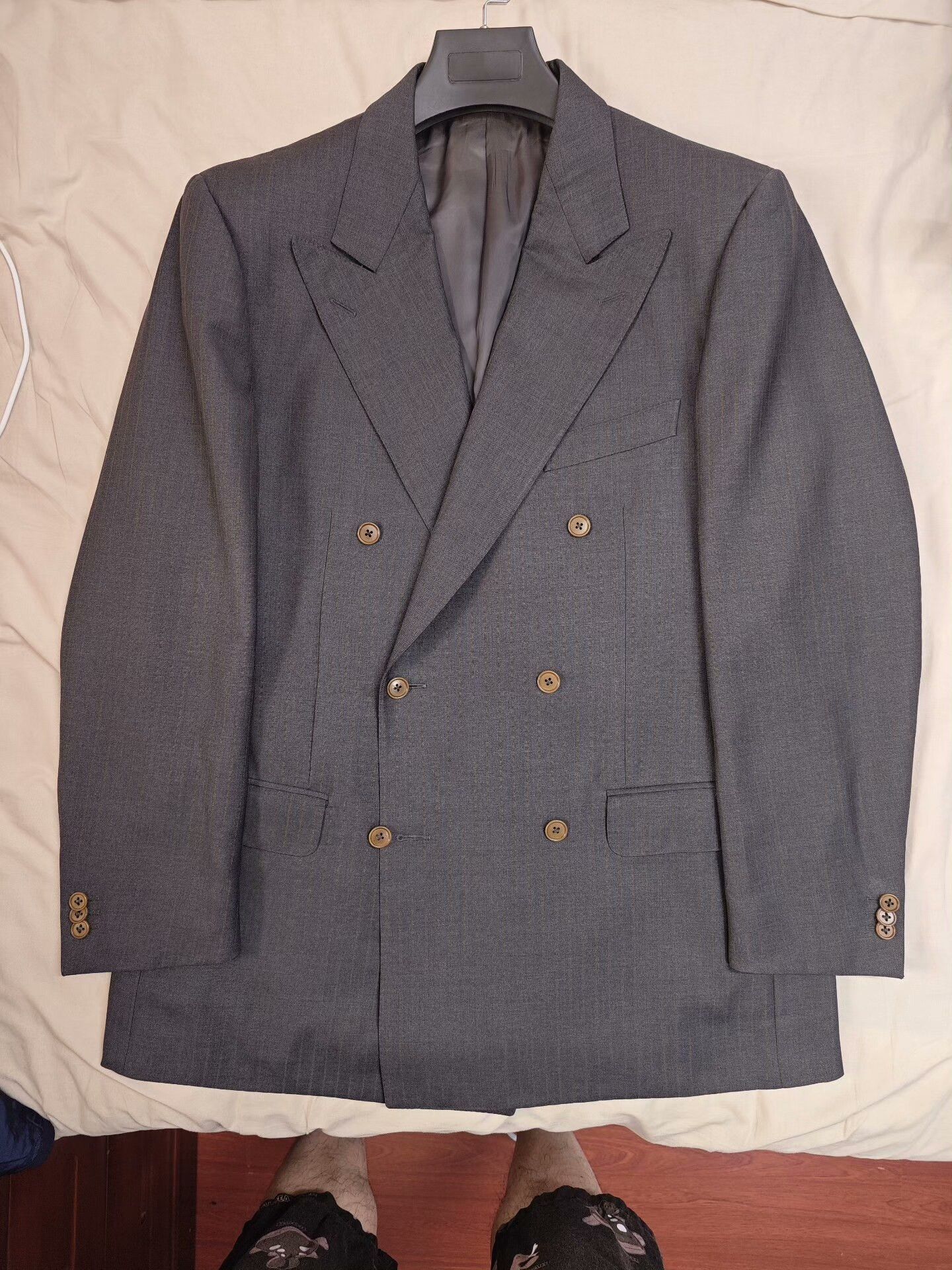 Ermenegildo Zegna Zegna Wool Double-Breasted Suit Jacket Size US M / EU 48-50 / 2 - 5 Thumbnail