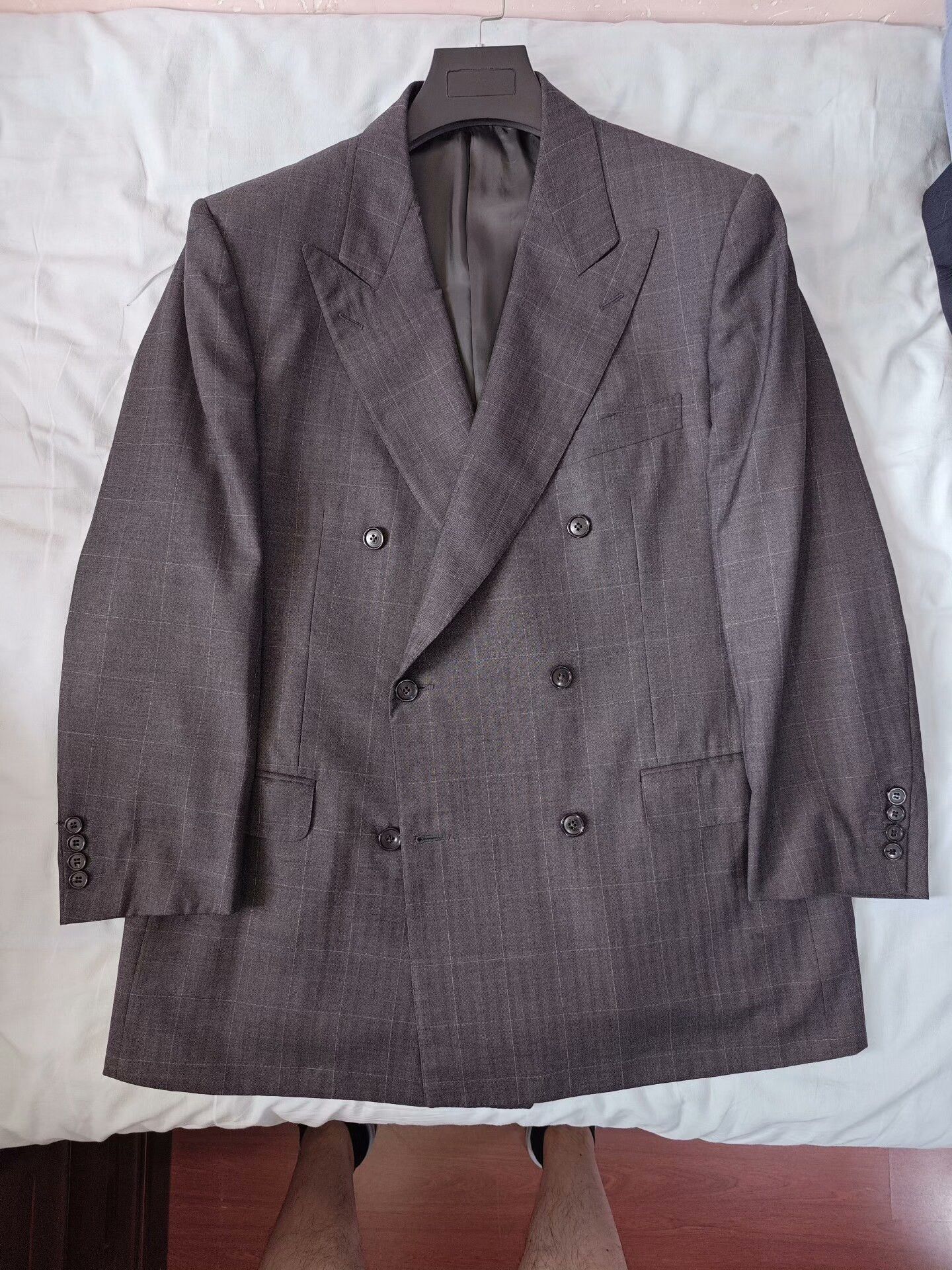 Ermenegildo Zegna Zegna Gray Double-Breasted Wool Suit Size US M / EU 48-50 / 2 - 5 Thumbnail