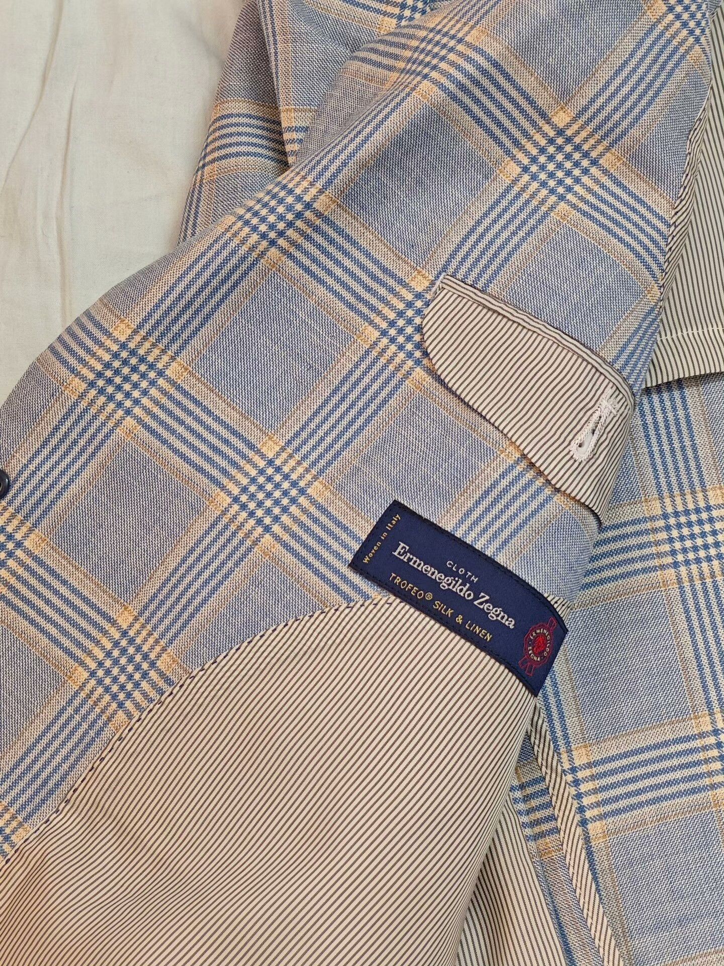 Ermenegildo Zegna Custom Zegna Trofeo Plaid Suit Jacket Size US XL / EU 56 / 4 - 7 Thumbnail