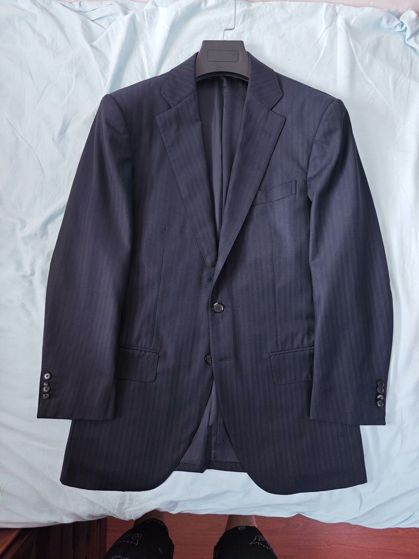 Luciano Barbera Carlo Barbera Wool-Linen Striped Suit Jacket Size US M / EU 48-50 / 2 - 5 Thumbnail