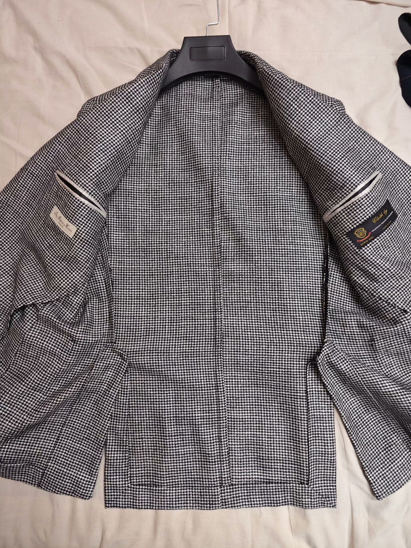 Luigi Bianchi Italian Black and White Check Blazer Size US M / EU 48-50 / 2 - 6 Thumbnail