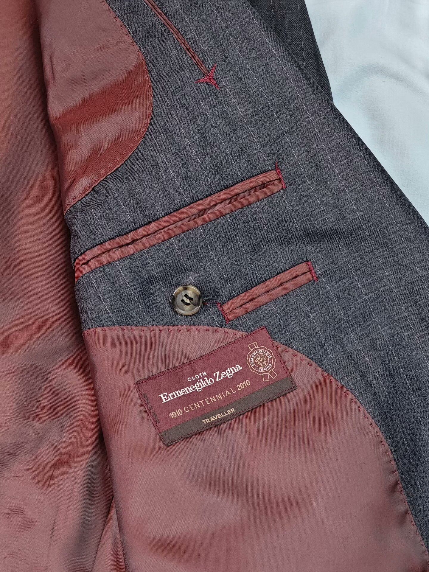 Ermenegildo Zegna Italian Zegna Gray Wool Blend Suit Size US L / EU 52-54 / 3 - 6 Thumbnail