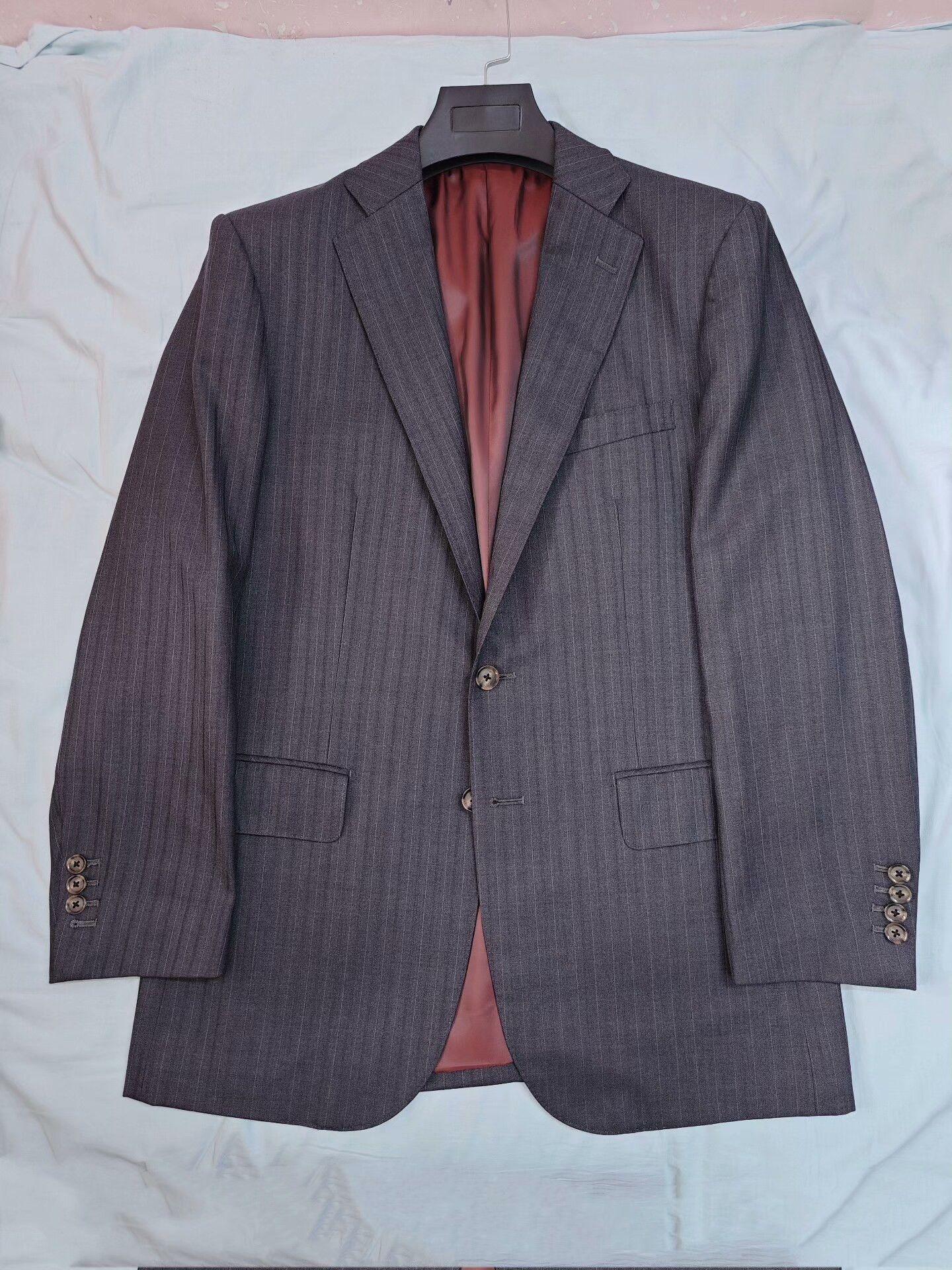 Ermenegildo Zegna Italian Zegna Gray Wool Blend Suit Size US L / EU 52-54 / 3 - 5 Thumbnail