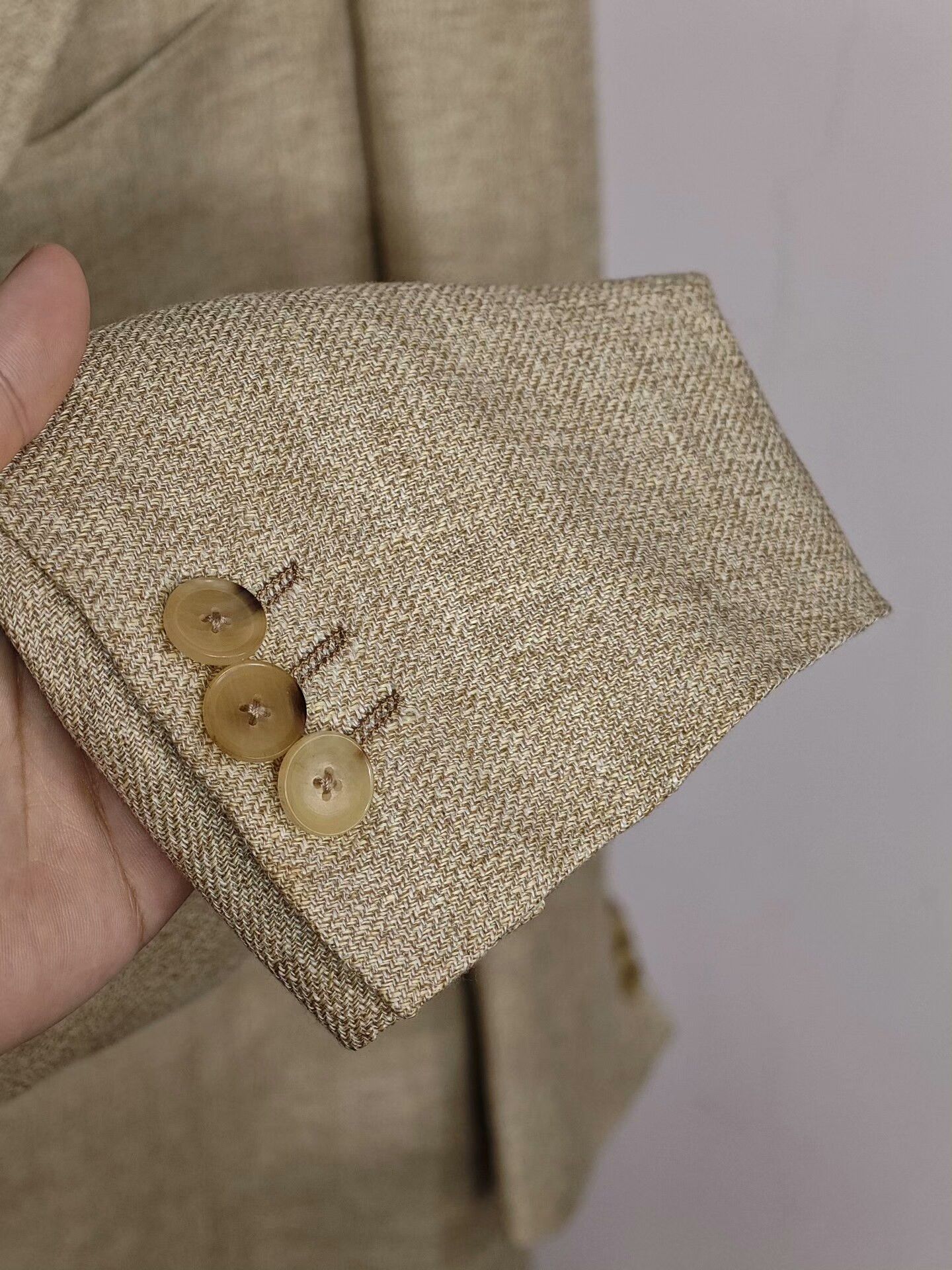 Pal Zileri Pal Zileri Beige Linen Jacket Size US M / EU 48-50 / 2 - 4 Thumbnail