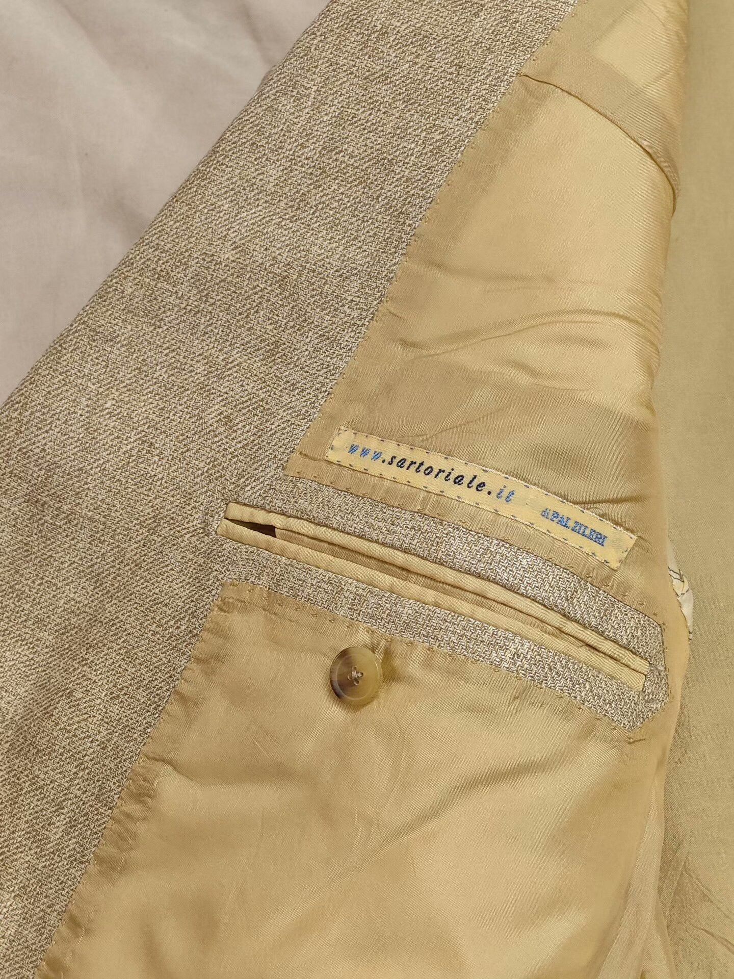 Pal Zileri Pal Zileri Beige Linen Jacket Size US M / EU 48-50 / 2 - 7 Thumbnail