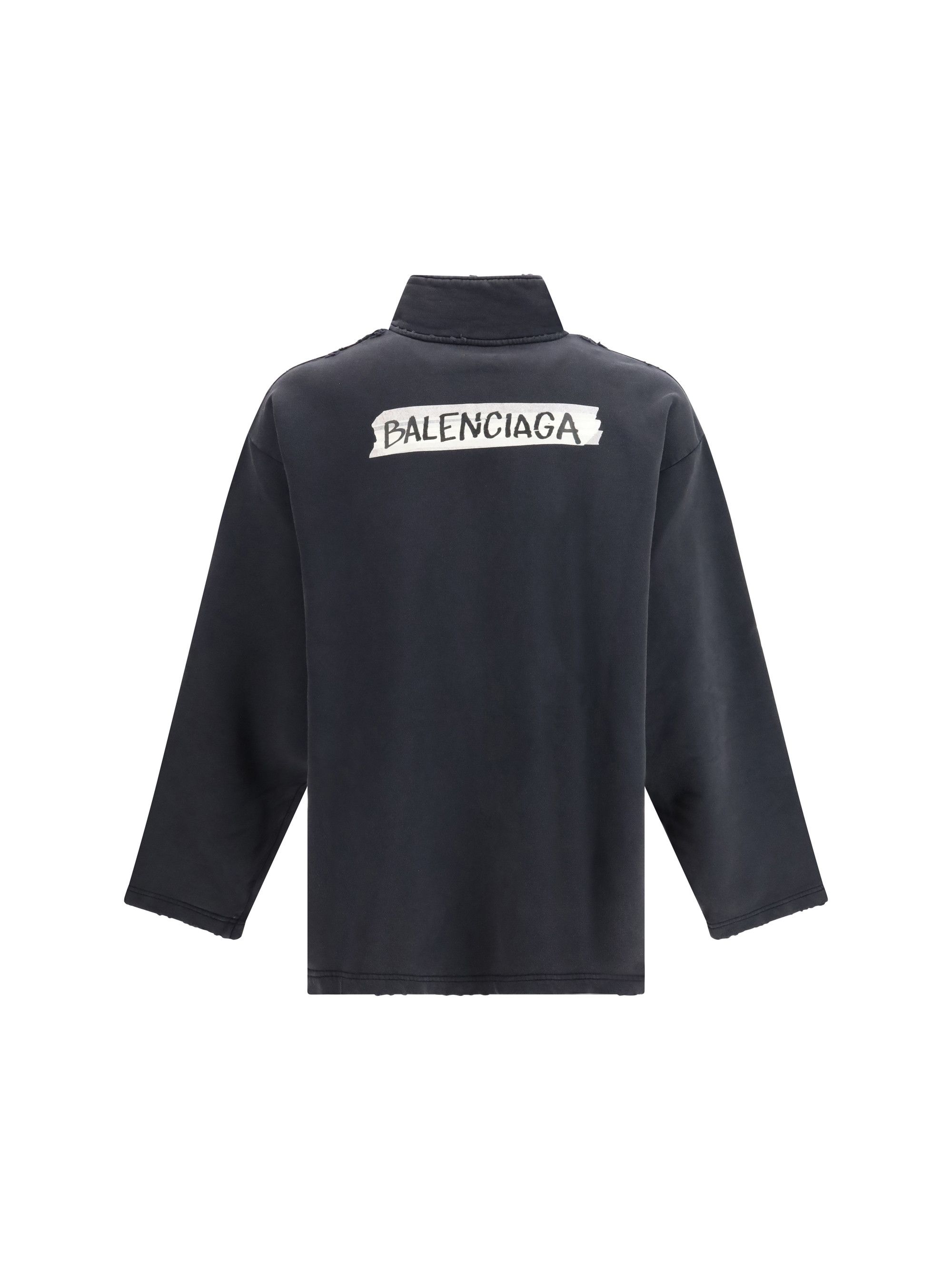 Balenciaga Distressed zipped Sweatshirt Size US S / EU 44-46 / 1 - 2 Thumbnail