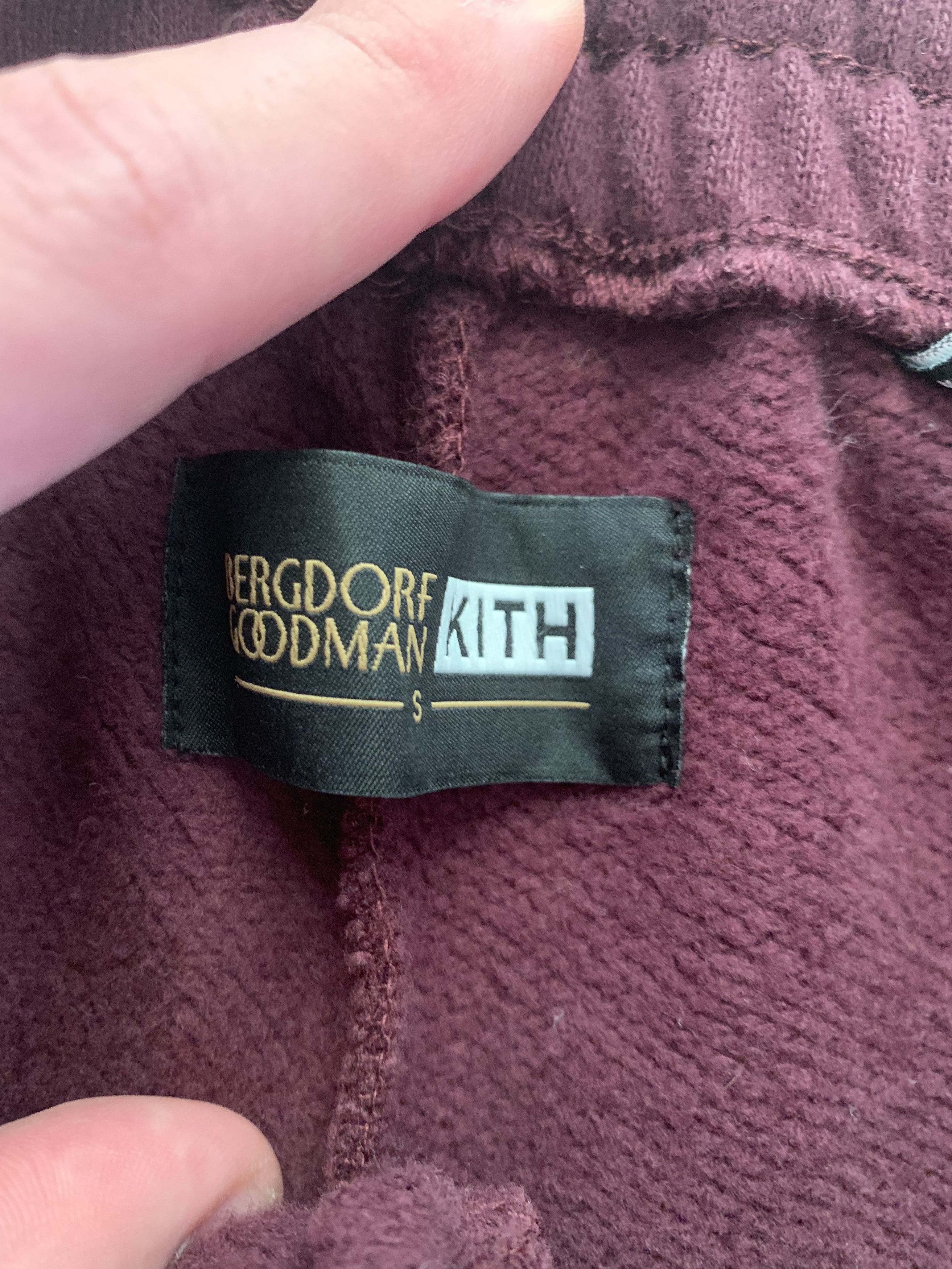 Bergdorf Goodman × Kith KITH X BERGDORF GOODMAN WILLIAMS SWEATPANT - BURGUNDY Size US 30 / EU 46 - 2 Thumbnail
