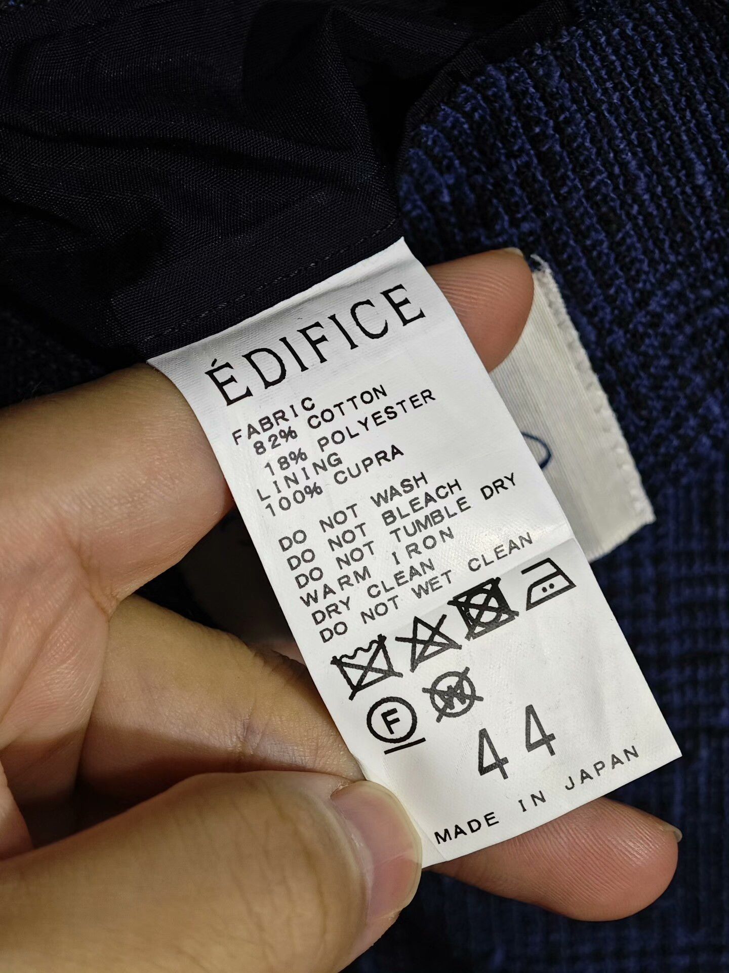 Edifice Japan Japanese Cotton Casual Check Blazer Size US S / EU 44-46 / 1 - 7 Thumbnail