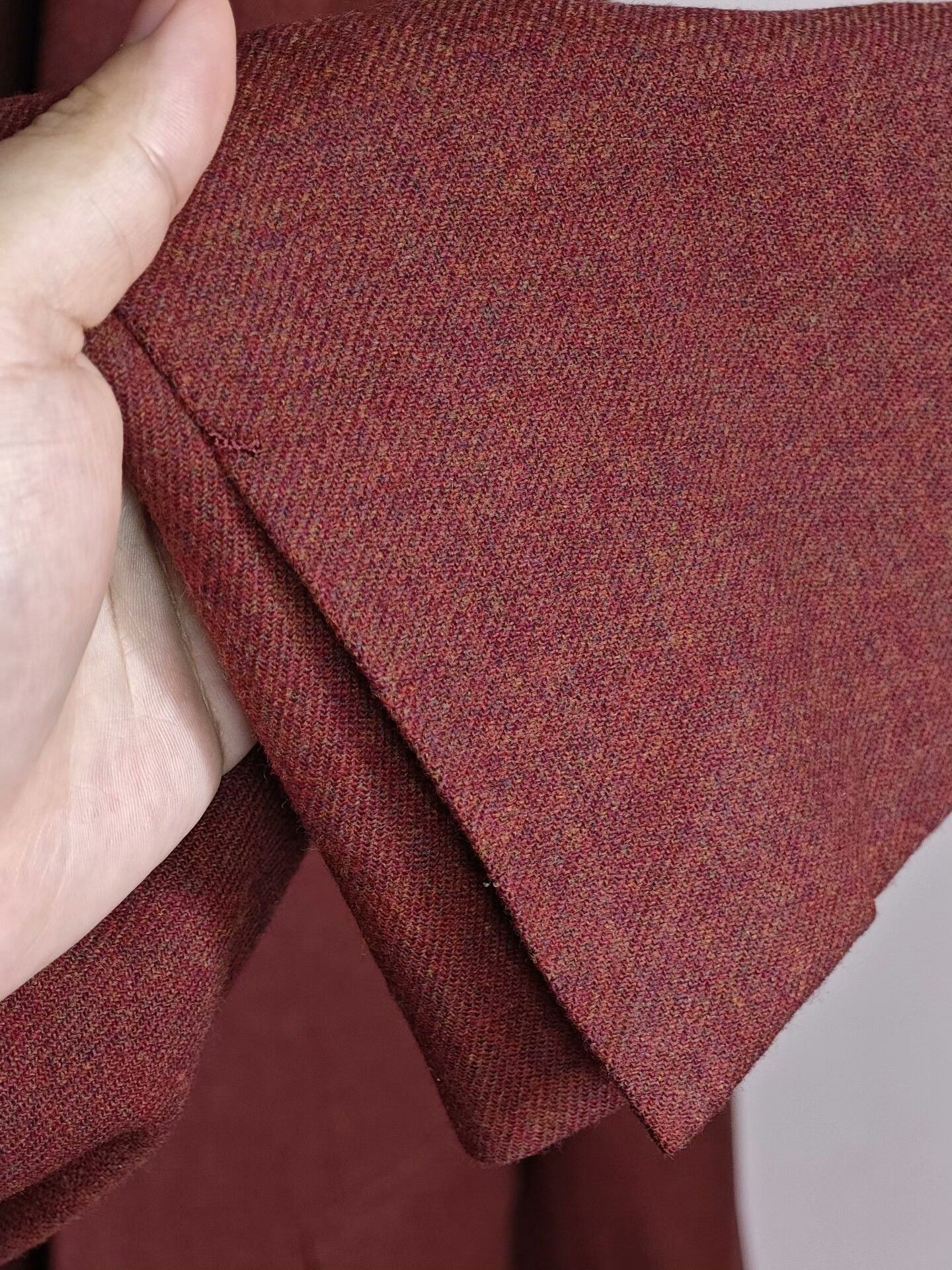 Tomorrowland Red Wool-Blend Italian Suit Jacket Size US M / EU 48-50 / 2 - 4 Thumbnail