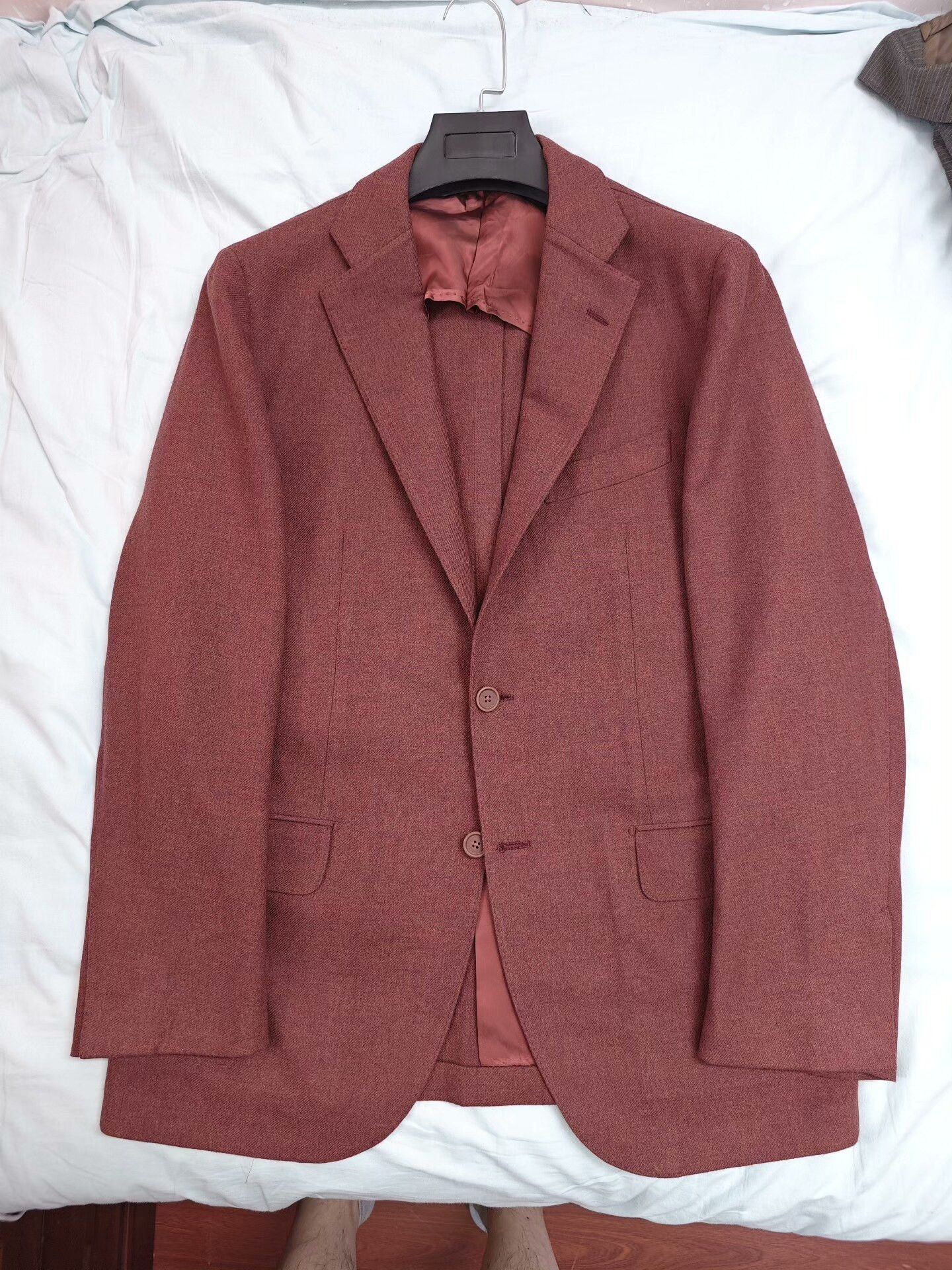 Tomorrowland Red Wool-Blend Italian Suit Jacket Size US M / EU 48-50 / 2 - 5 Thumbnail