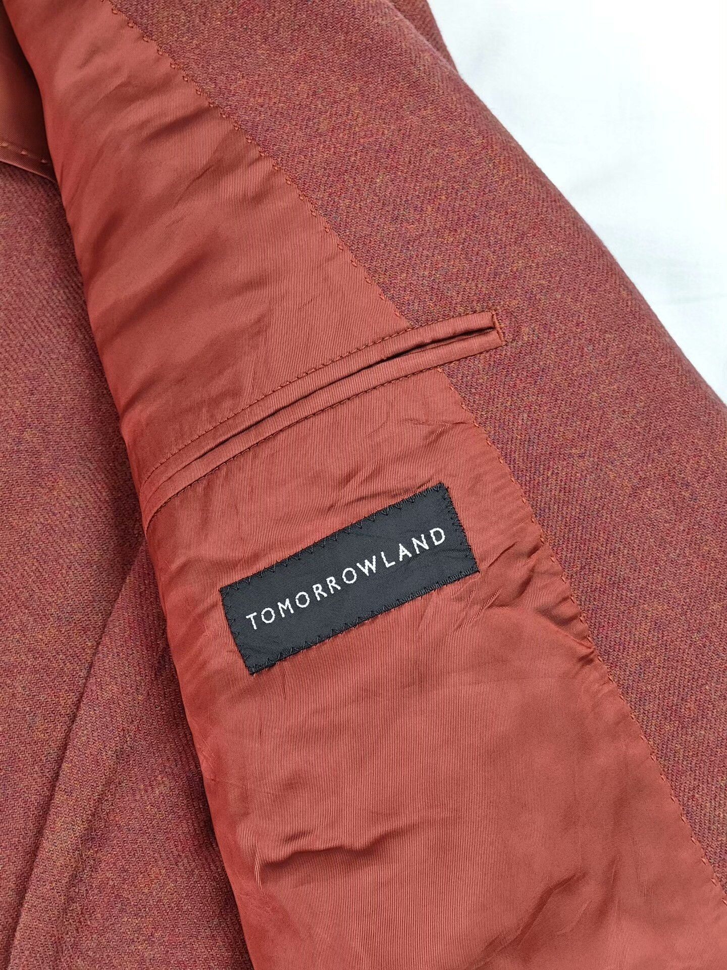 Tomorrowland Red Wool-Blend Italian Suit Jacket Size US M / EU 48-50 / 2 - 8 Thumbnail