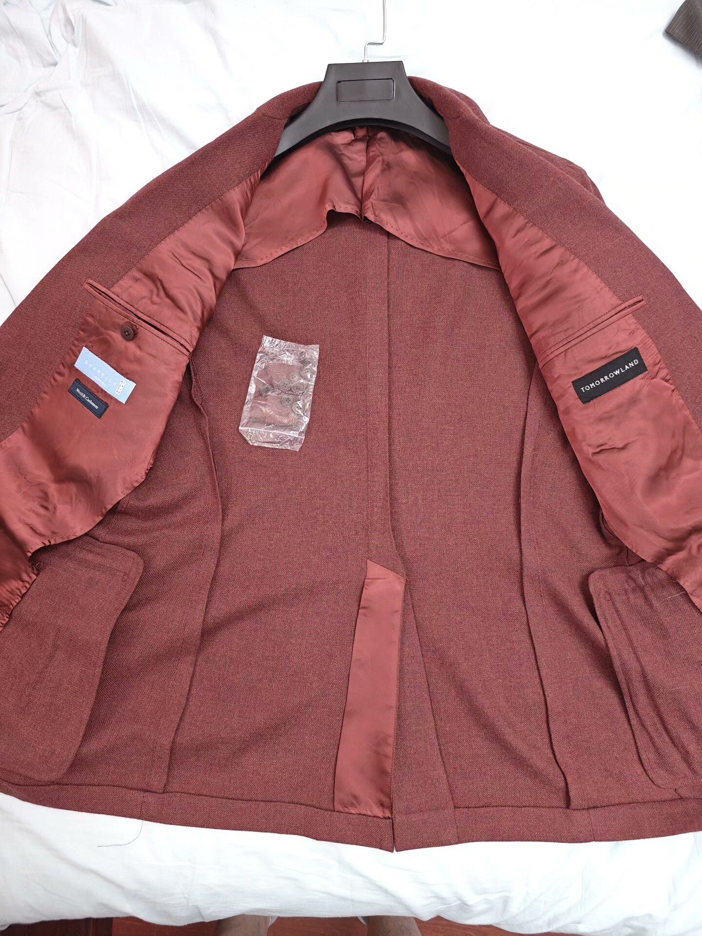 Tomorrowland Red Wool-Blend Italian Suit Jacket Size US M / EU 48-50 / 2 - 6 Thumbnail