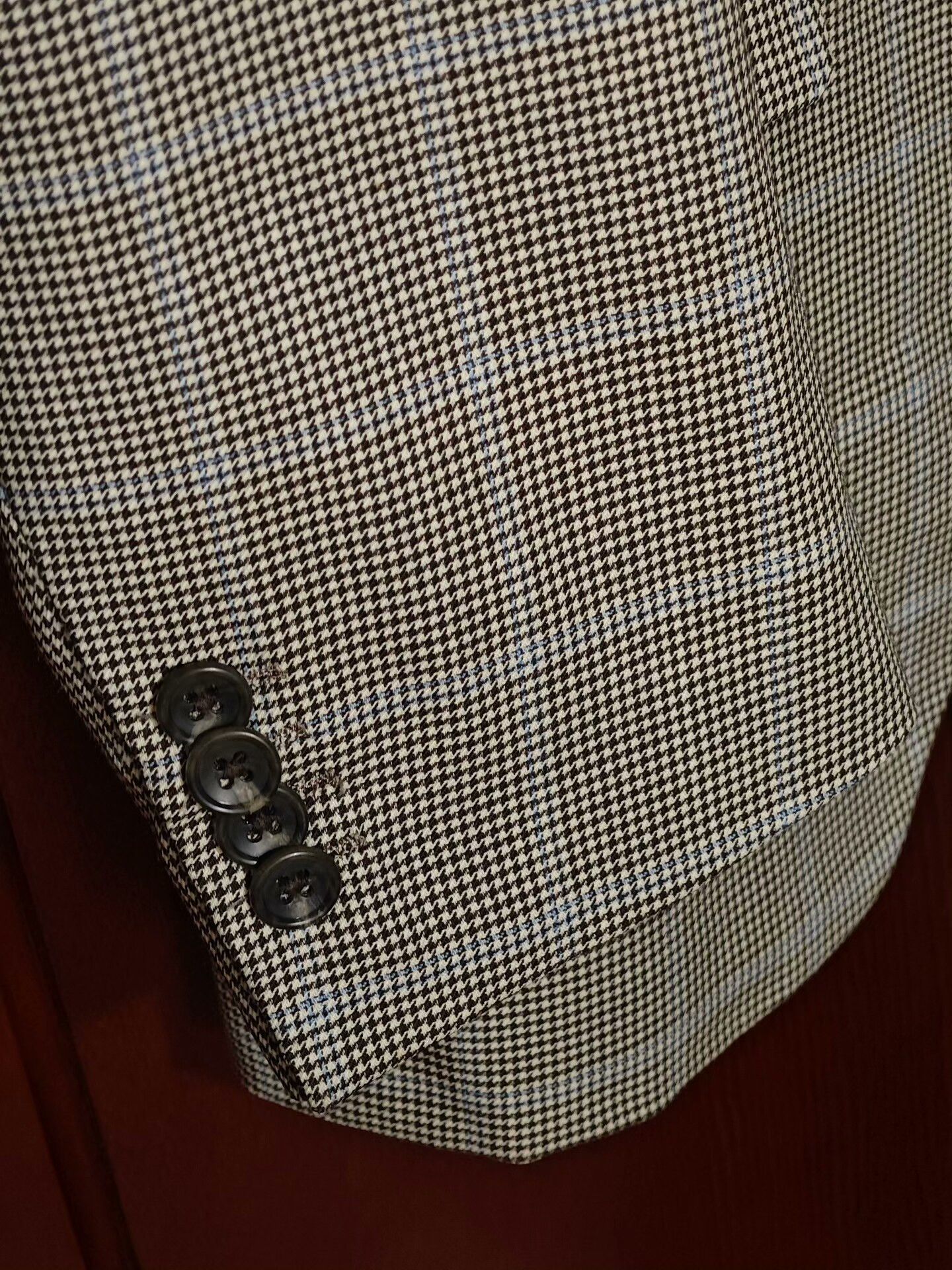 Angelo Nardelli Italian Angelico Wool Blazer with Check Pattern Size US S / EU 44-46 / 1 - 4 Thumbnail
