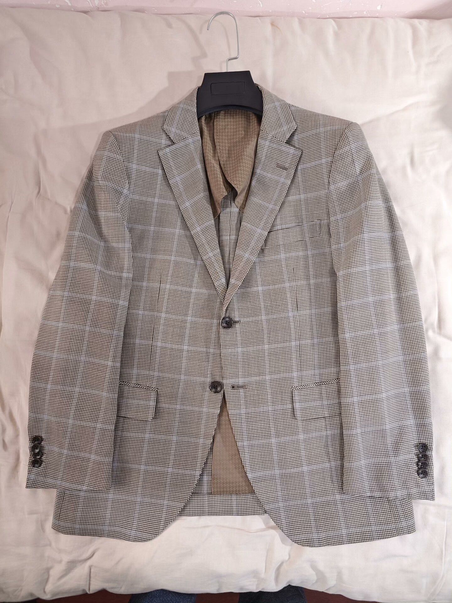 Angelo Nardelli Italian Angelico Wool Blazer with Check Pattern Size US S / EU 44-46 / 1 - 5 Thumbnail