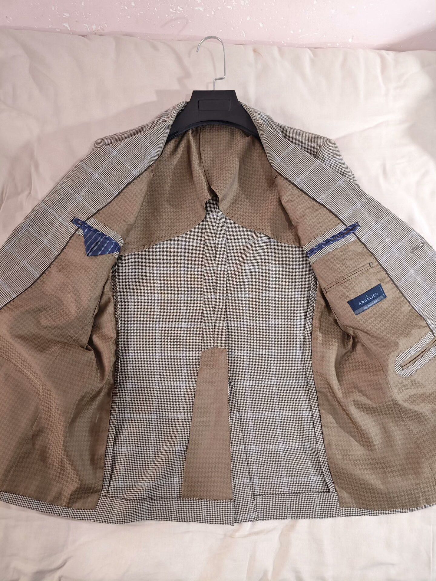 Angelo Nardelli Italian Angelico Wool Blazer with Check Pattern Size US S / EU 44-46 / 1 - 6 Thumbnail