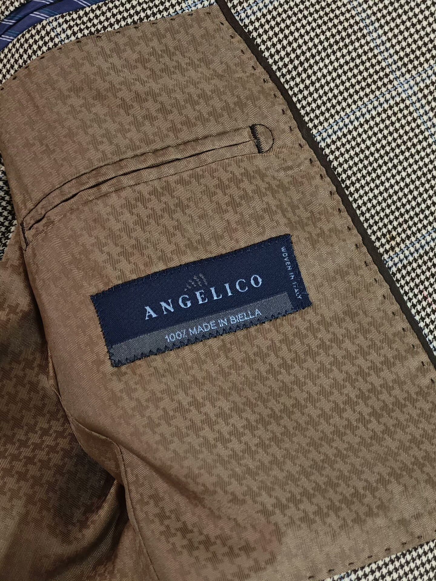 Angelo Nardelli Italian Angelico Wool Blazer with Check Pattern Size US S / EU 44-46 / 1 - 7 Thumbnail
