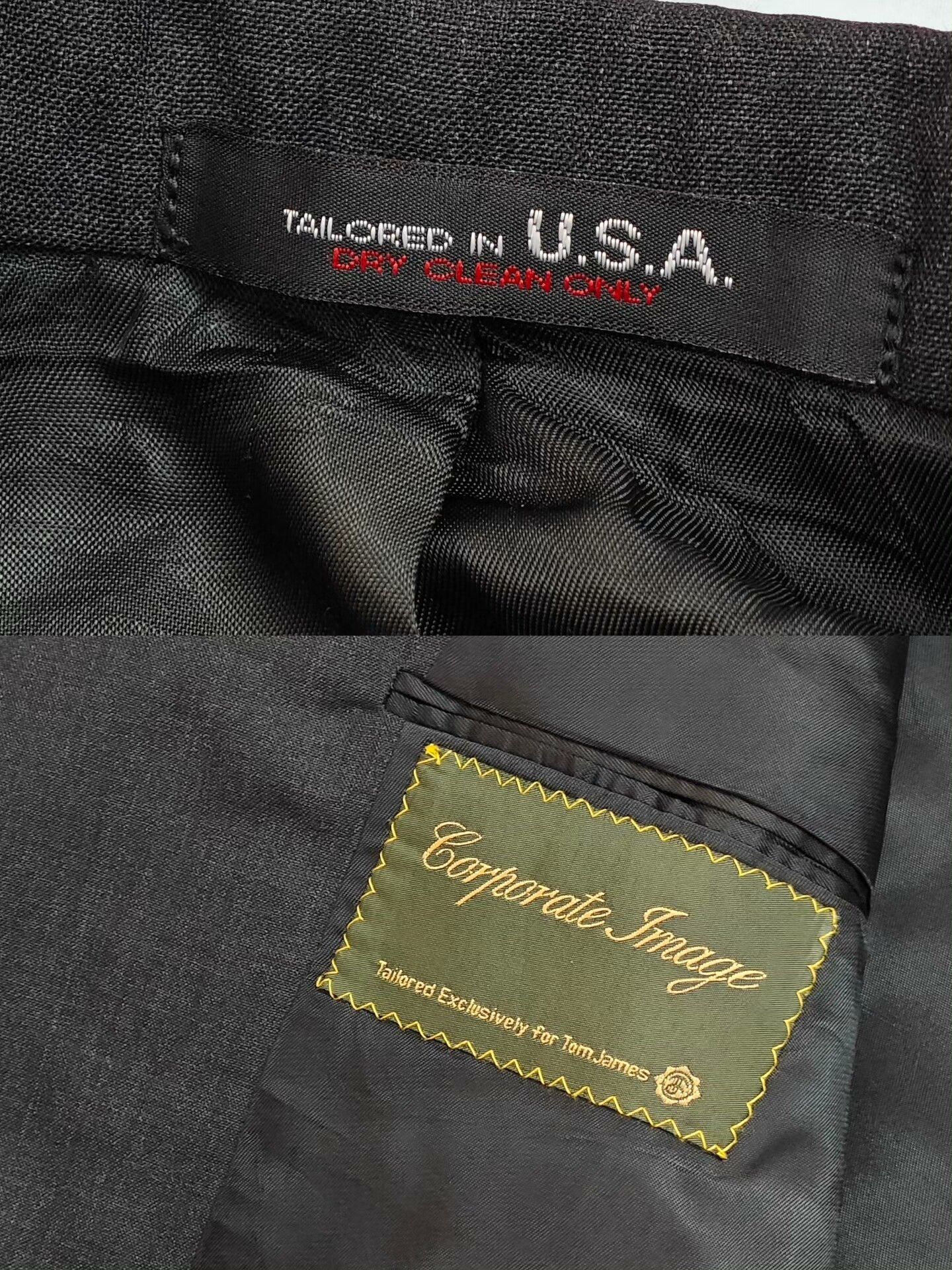 Tom James Custom Tailored Wool Suit by Tom James Size US L / EU 52-54 / 3 - 7 Thumbnail
