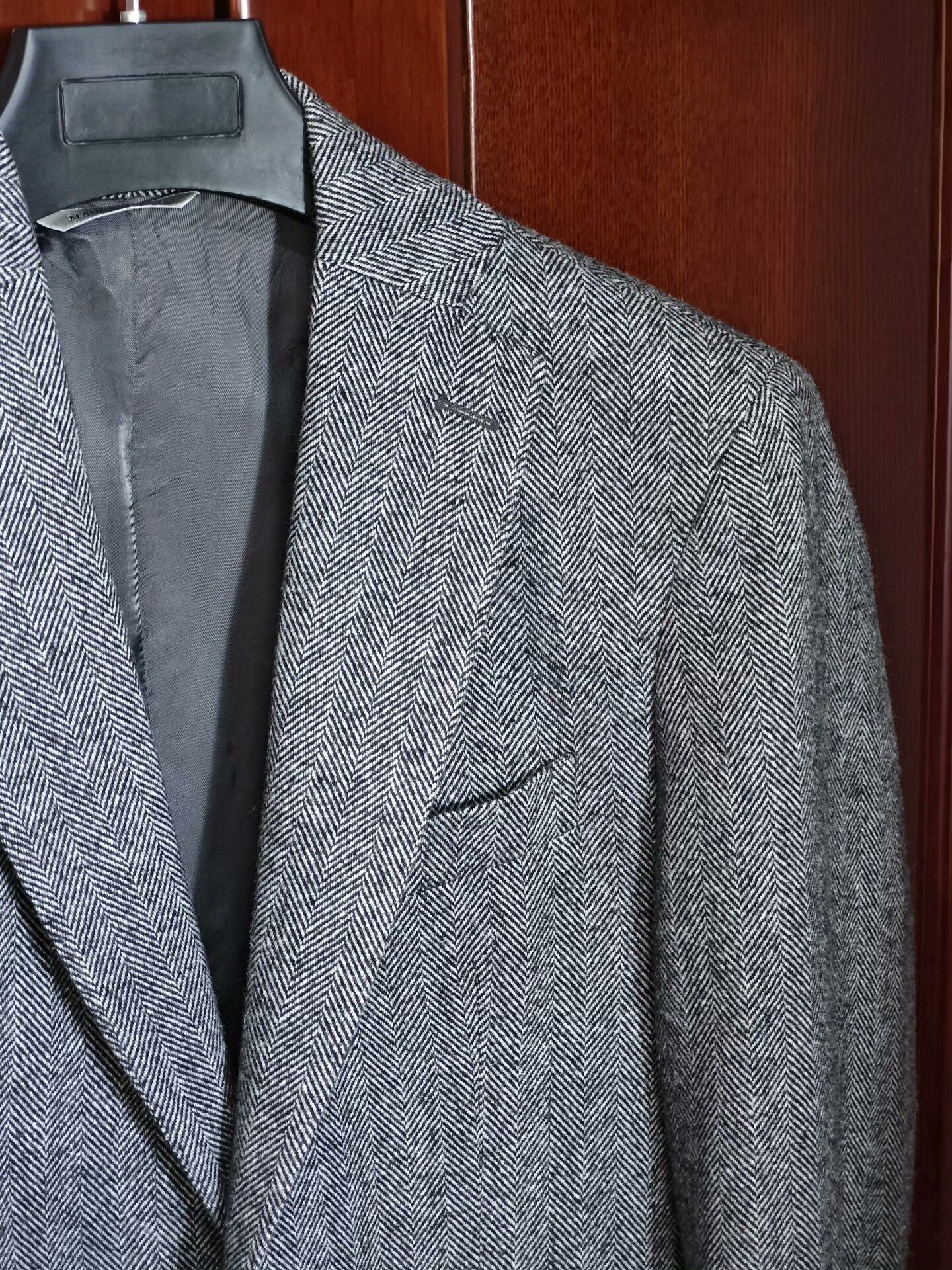 Orazio Luciano Italian Wool Blazer with Houndstooth Pattern Size US S / EU 44-46 / 1 - 2 Thumbnail