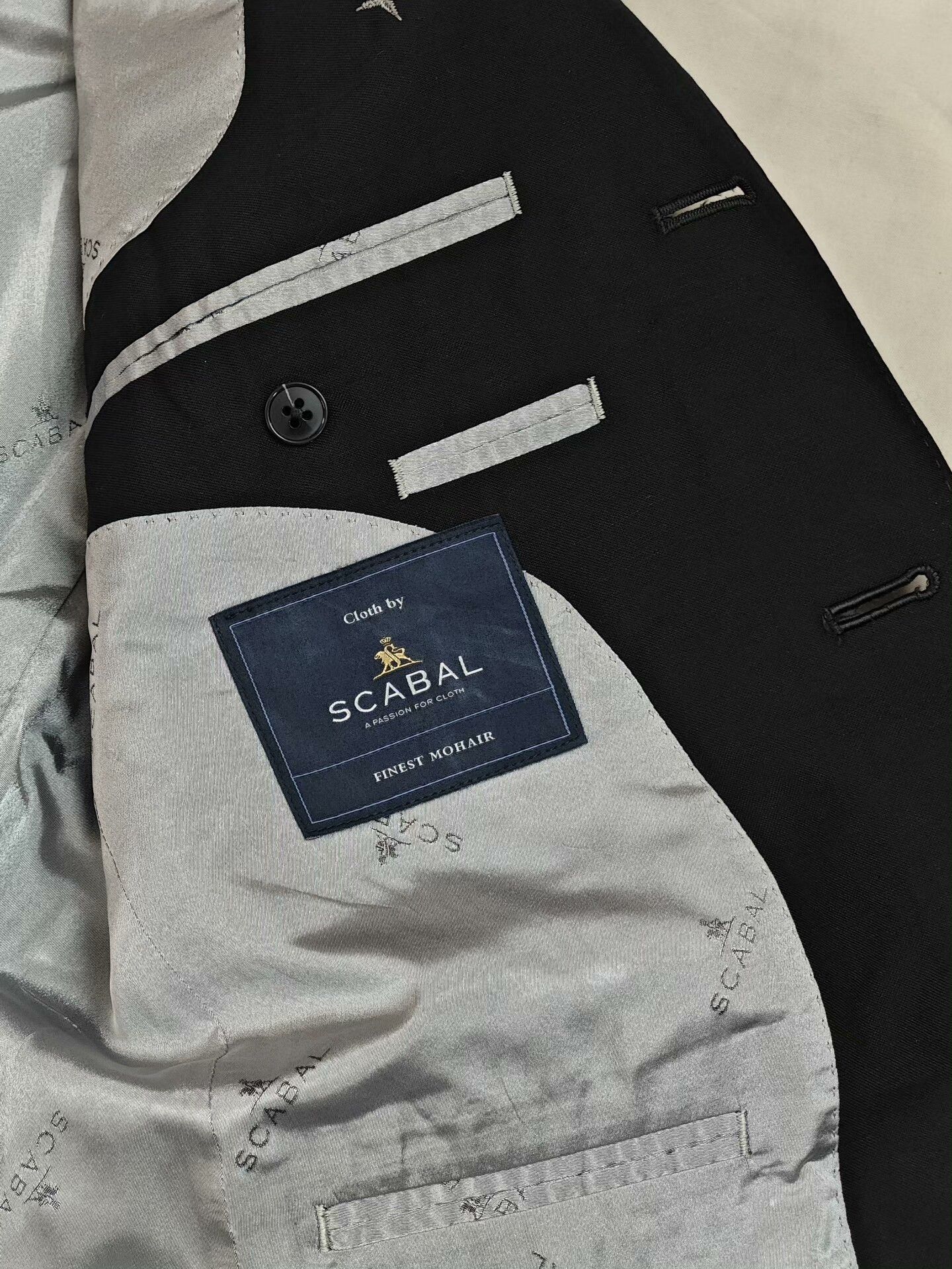 SCABAL SCABAL Black Custom Suit Jacket Size US M / EU 48-50 / 2 - 6 Thumbnail
