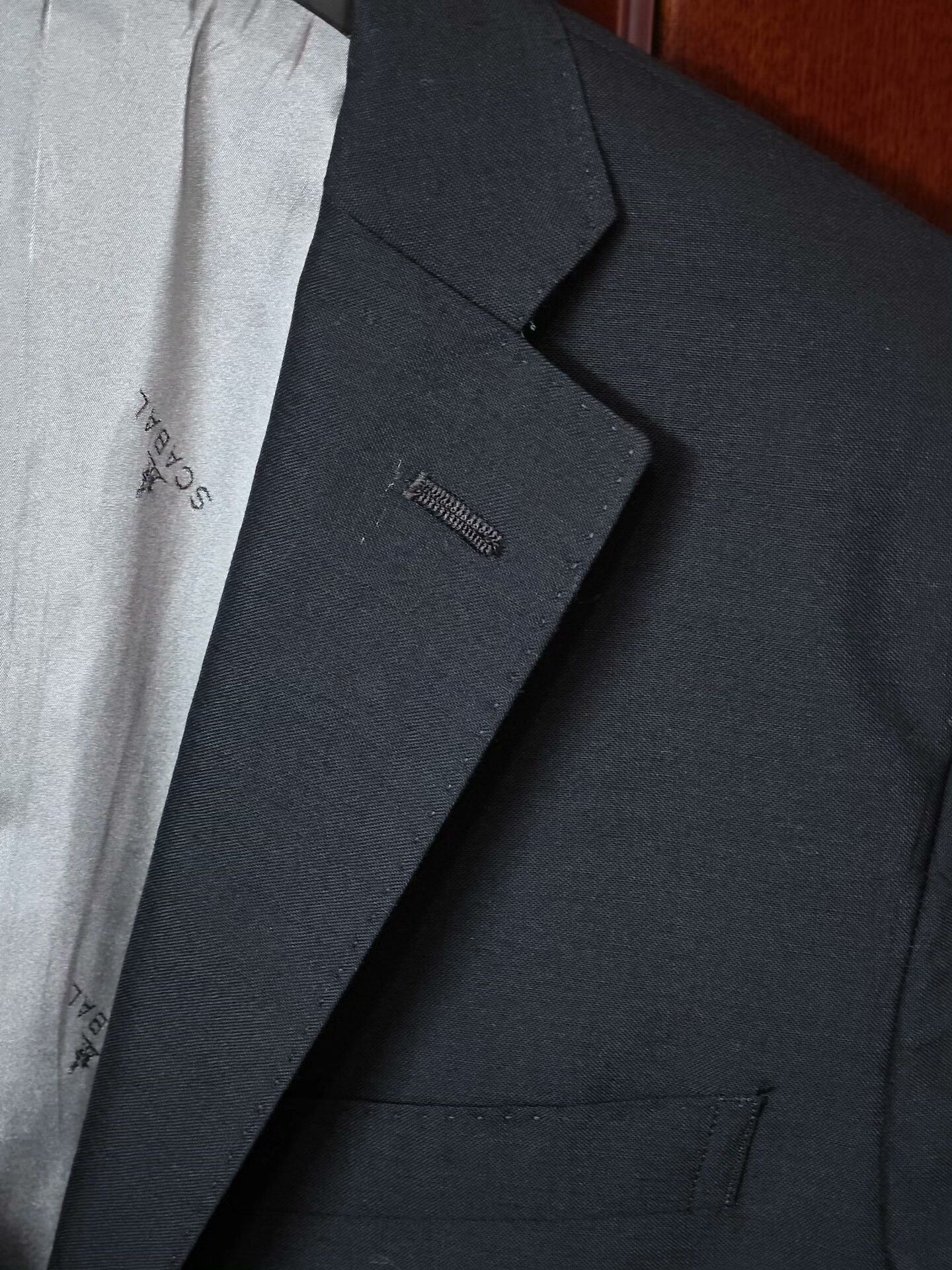 SCABAL SCABAL Black Custom Suit Jacket Size US M / EU 48-50 / 2 - 2 Thumbnail
