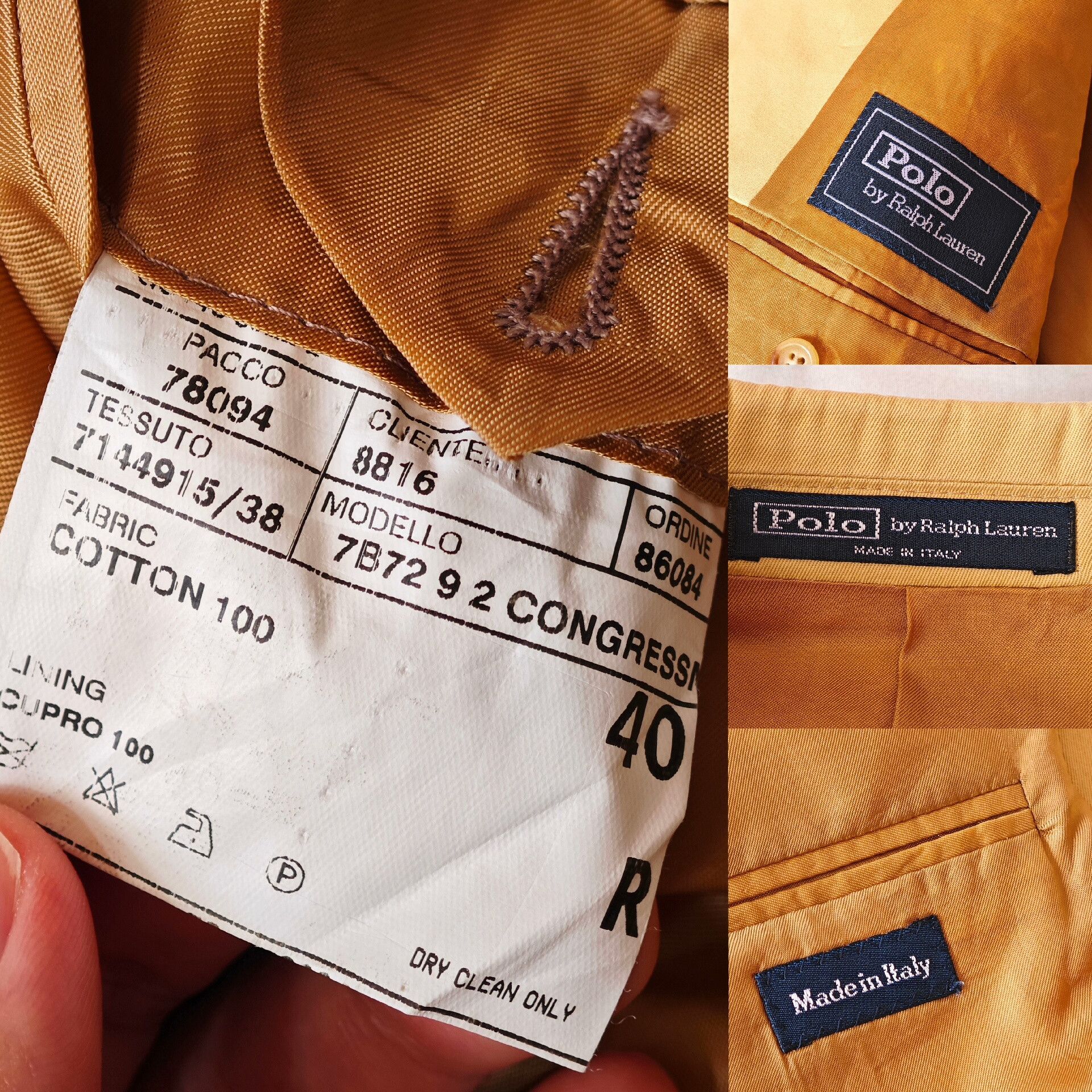 Polo Ralph Lauren Polo Ralph Lauren Beige Cotton Blazer Size US M / EU 48-50 / 2 - 4 Thumbnail
