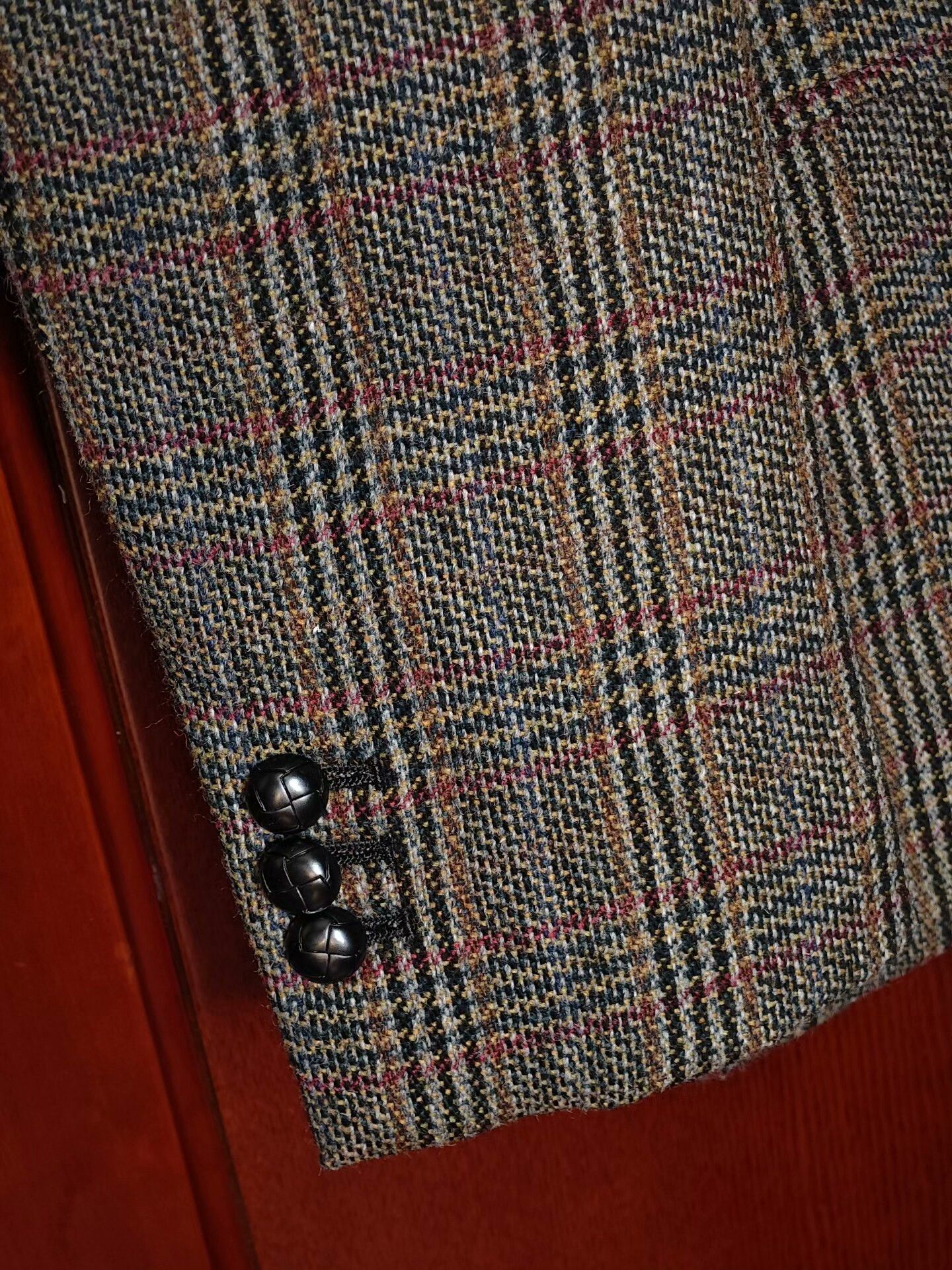 Mazzarelli Italian Marzotto Tweed Custom Suit Jacket Size US S / EU 44-46 / 1 - 7 Thumbnail