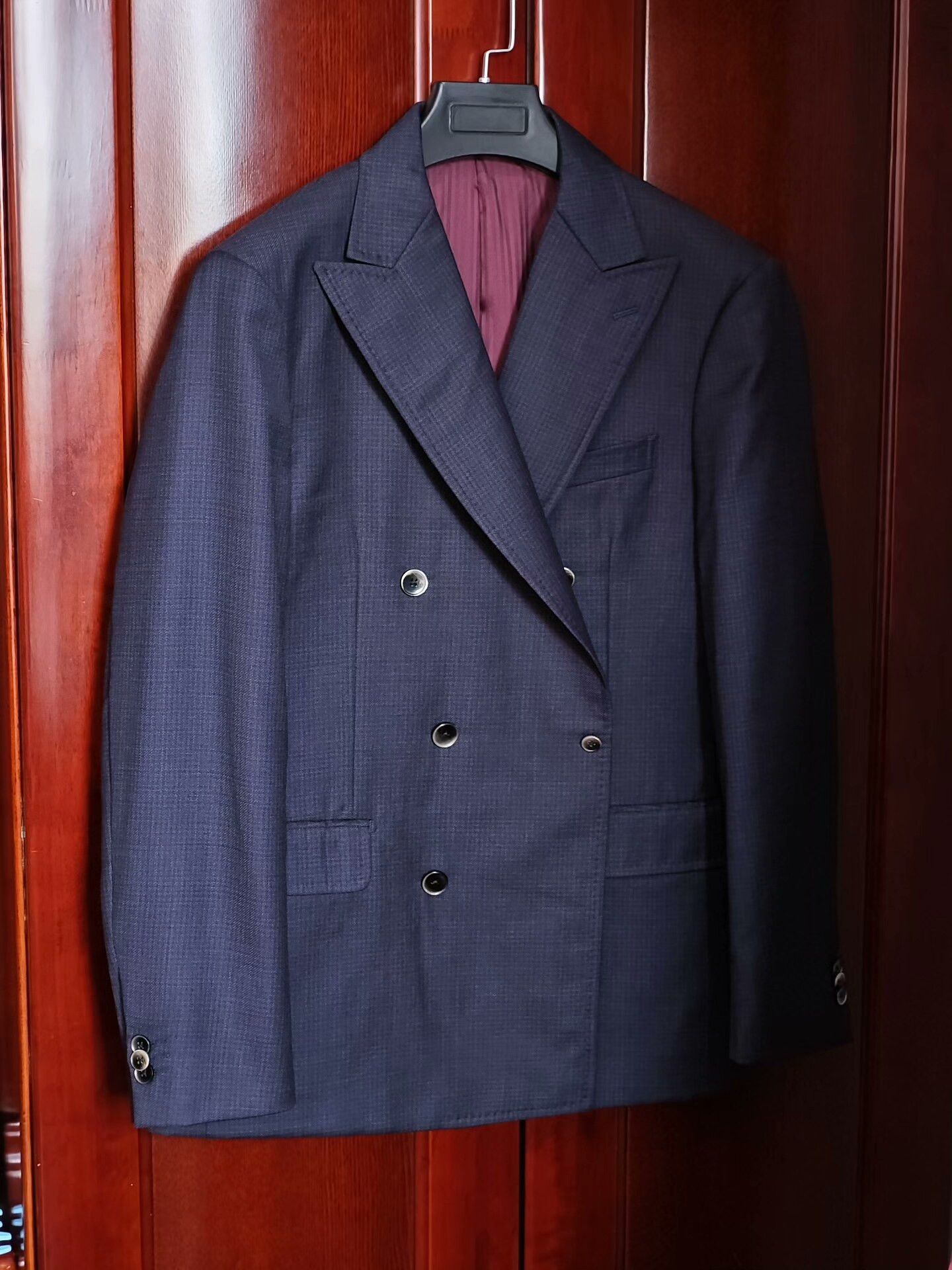 Lardini Custom Double-Breasted Wool Suit Size US M / EU 48-50 / 2 - 2 Thumbnail
