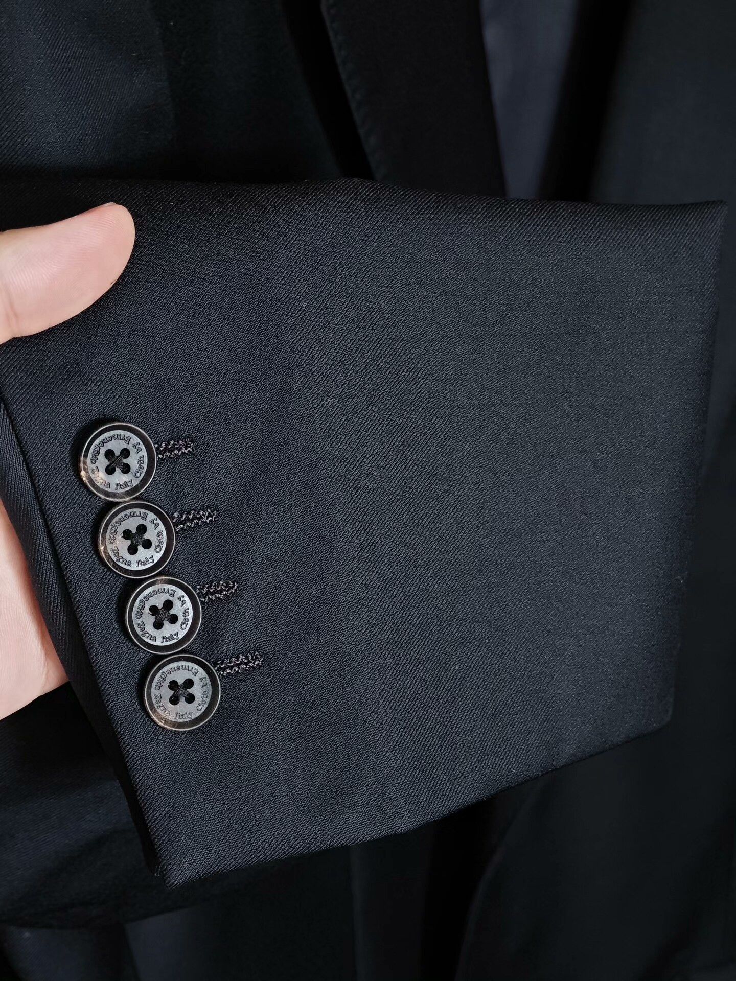 Ermenegildo Zegna Zegna Trofeo Black Wool Blazer Size US L / EU 52-54 / 3 - 4 Thumbnail